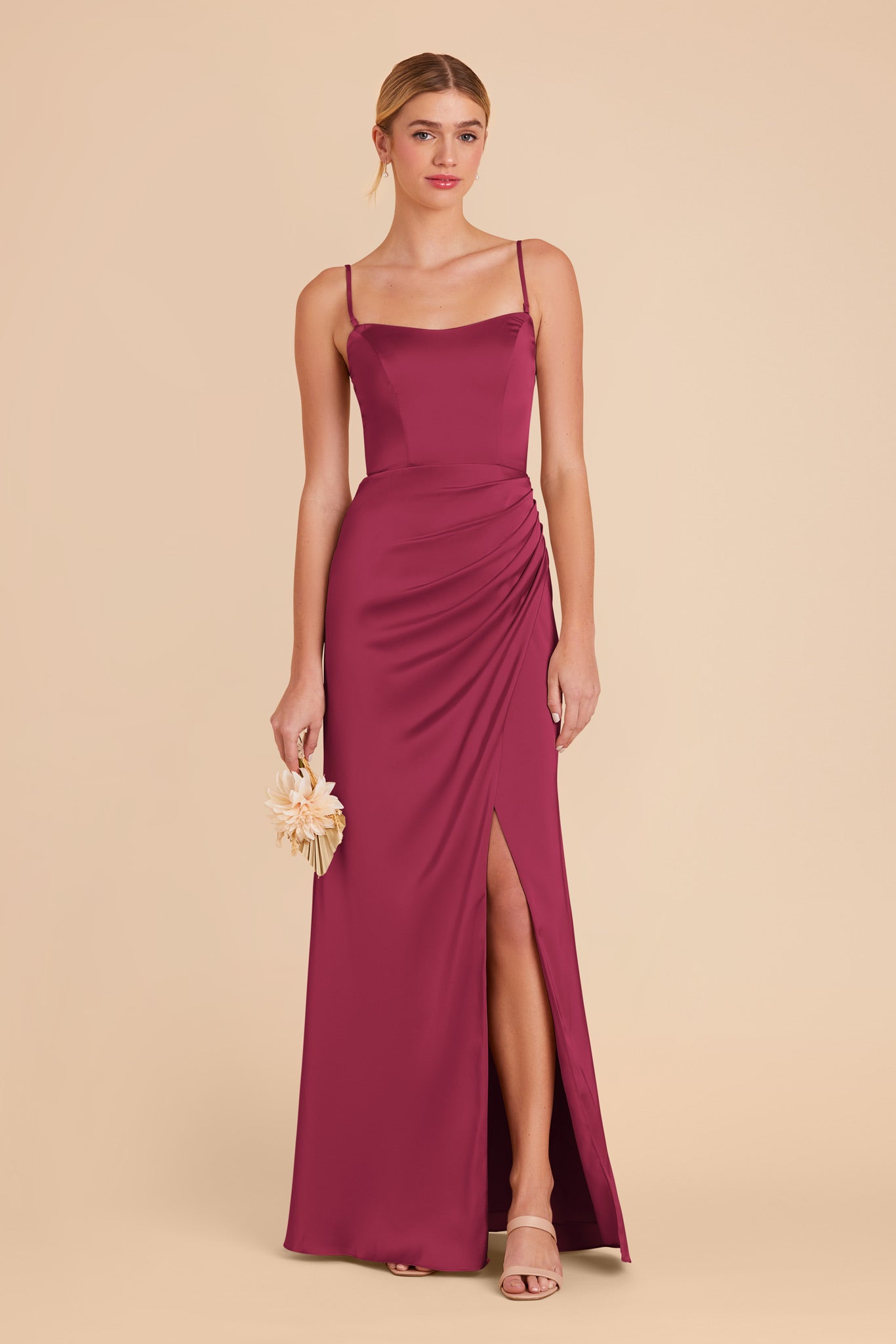 Matte Satin Corset Dress with Removable Straps | Anne Berry