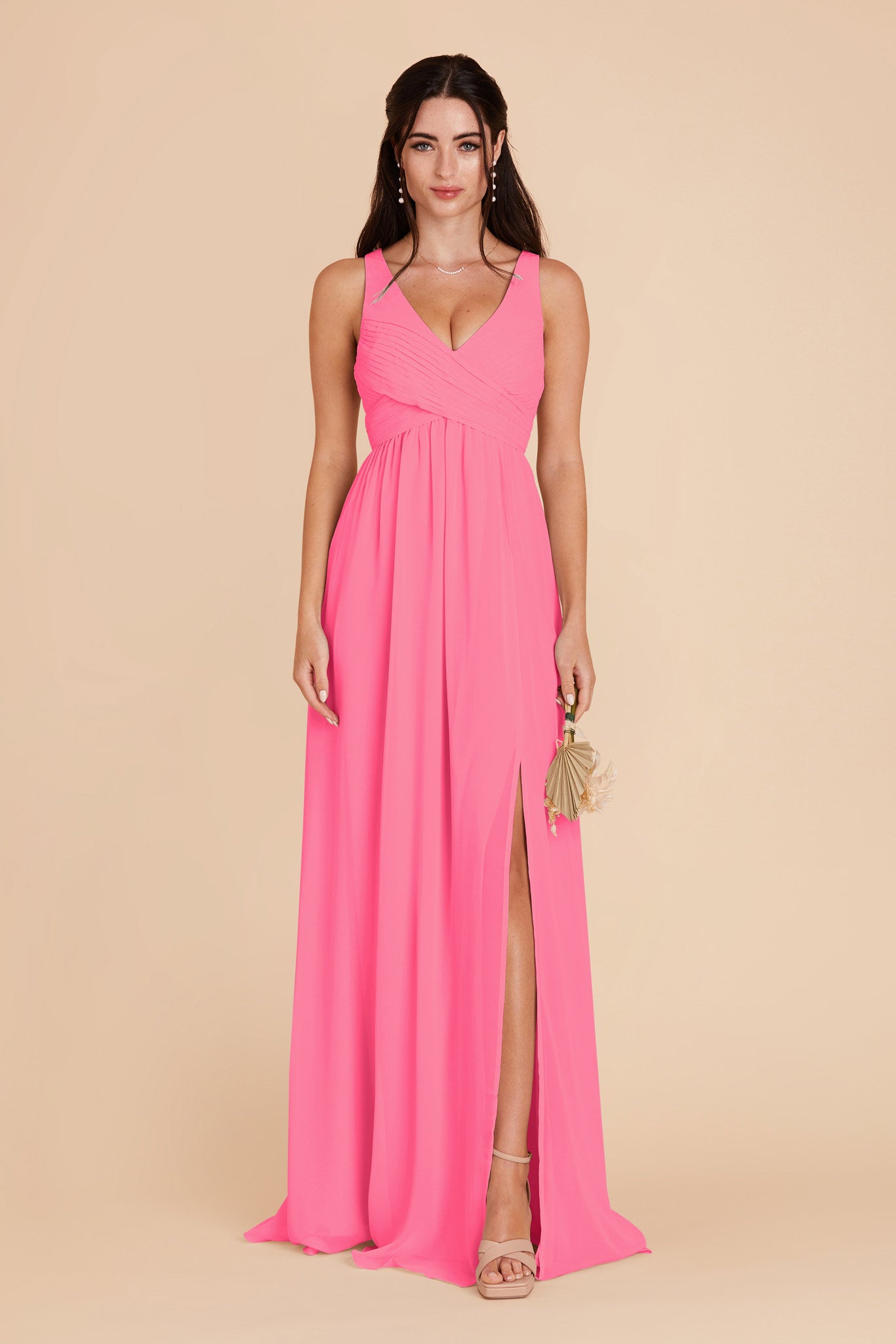 Empire Waist Bridesmaid Dress - Sleeveless & Maternity-Friendly | Laurie Bon Bon Pink