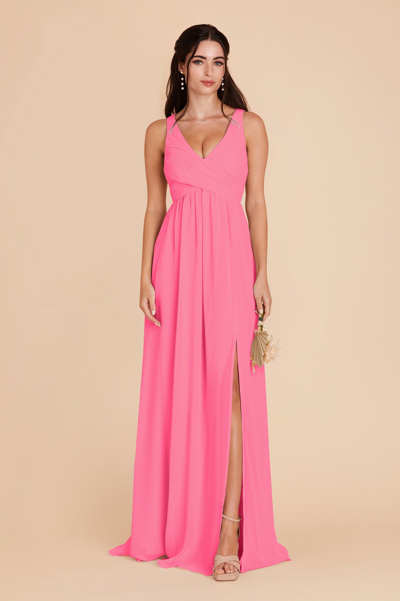 Empire Waist Bridesmaid Dress - Sleeveless & Maternity-Friendly | Laurie Bon Bon Pink