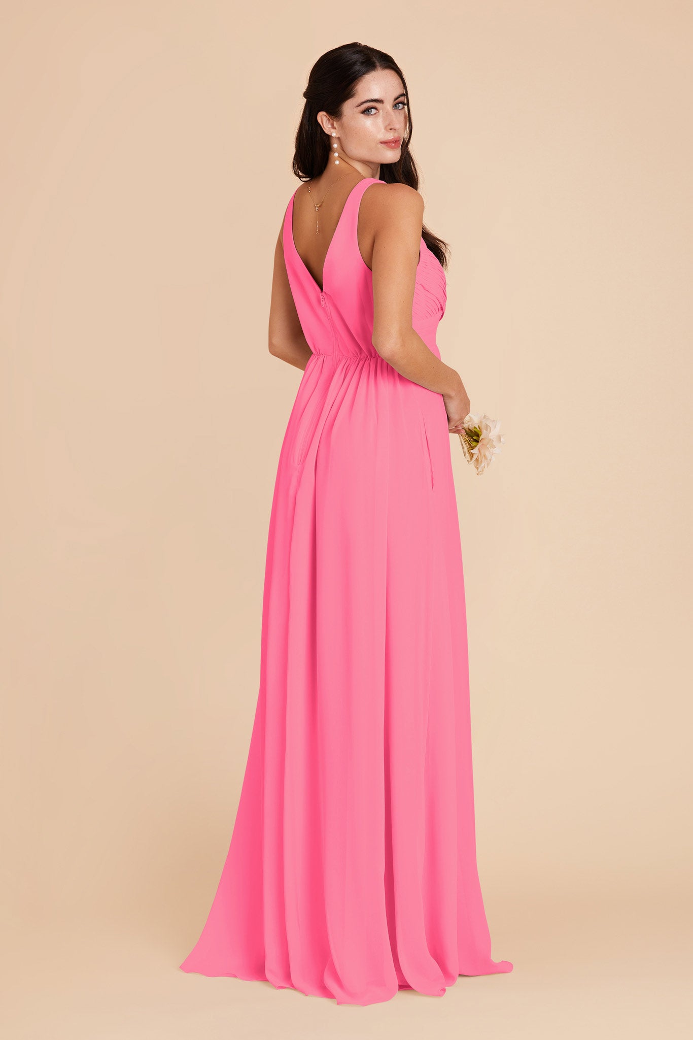 Empire Waist Bridesmaid Dress - Sleeveless & Maternity-Friendly | Laurie Bon Bon Pink