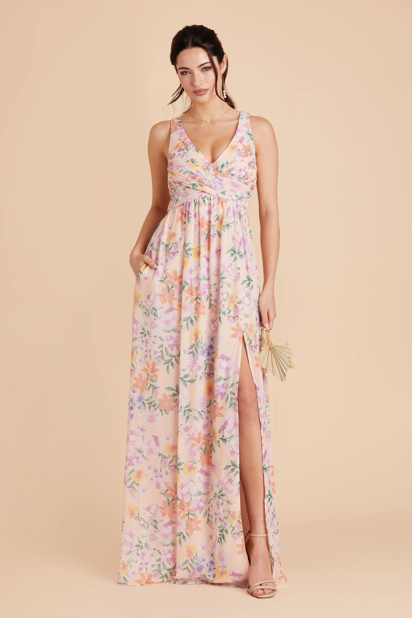 Empire Waist Bridesmaid Dress - Soft & Airy Sleeveless | Laurie Botanical Blooms