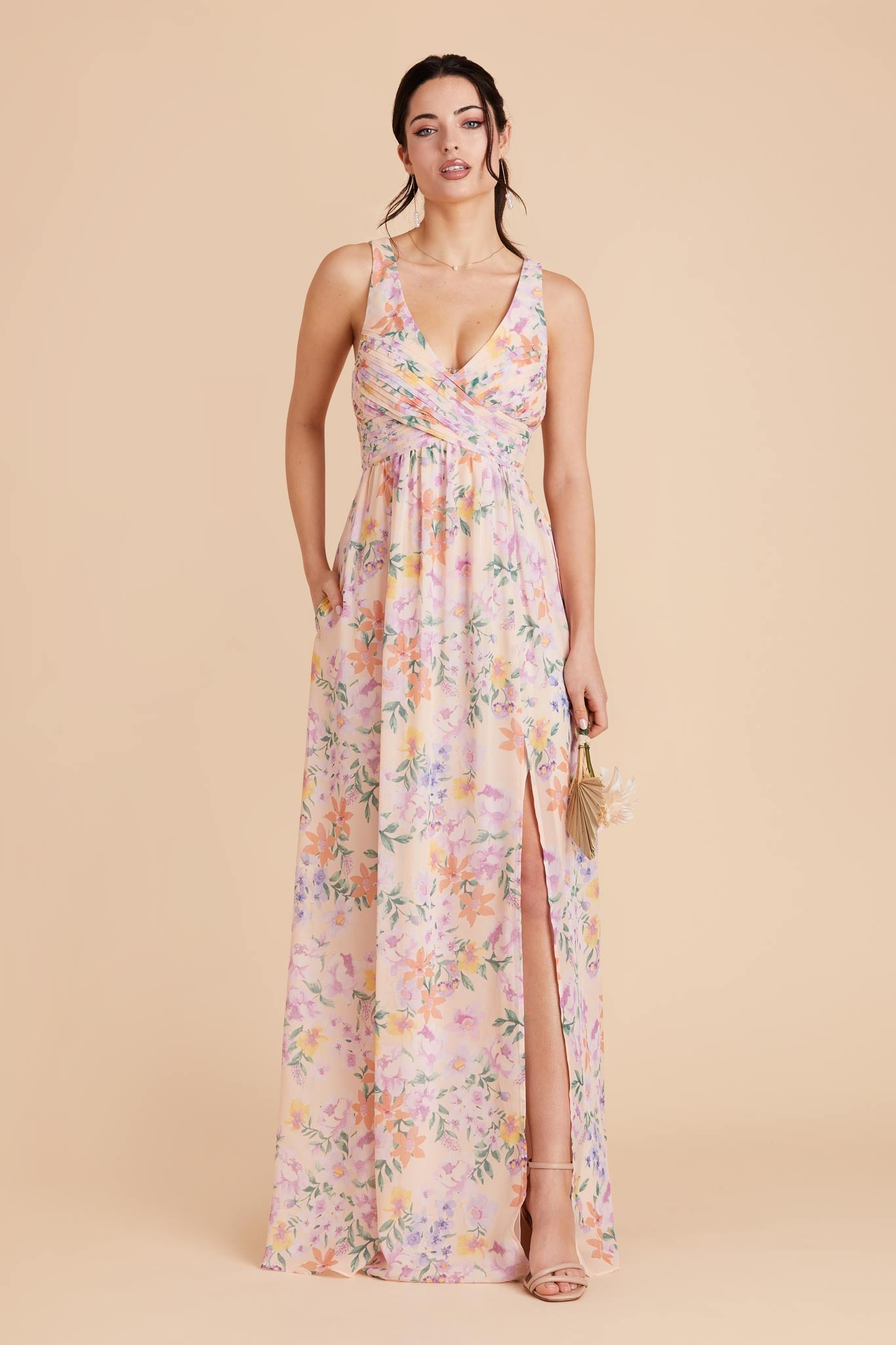 Empire Waist Bridesmaid Dress - Soft & Airy Sleeveless | Laurie Botanical Blooms