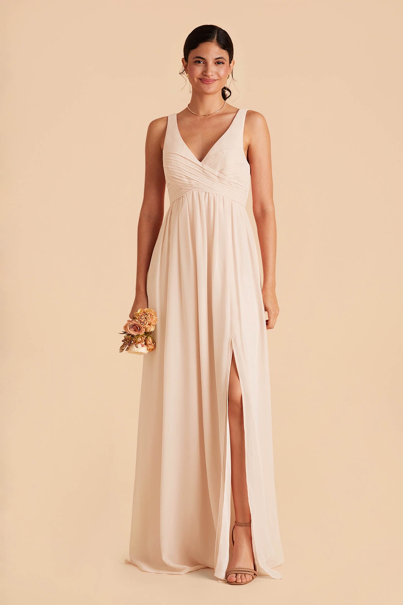 Empire Waist Bridesmaid Dress - Sleeveless & Maternity-Friendly | Laurie