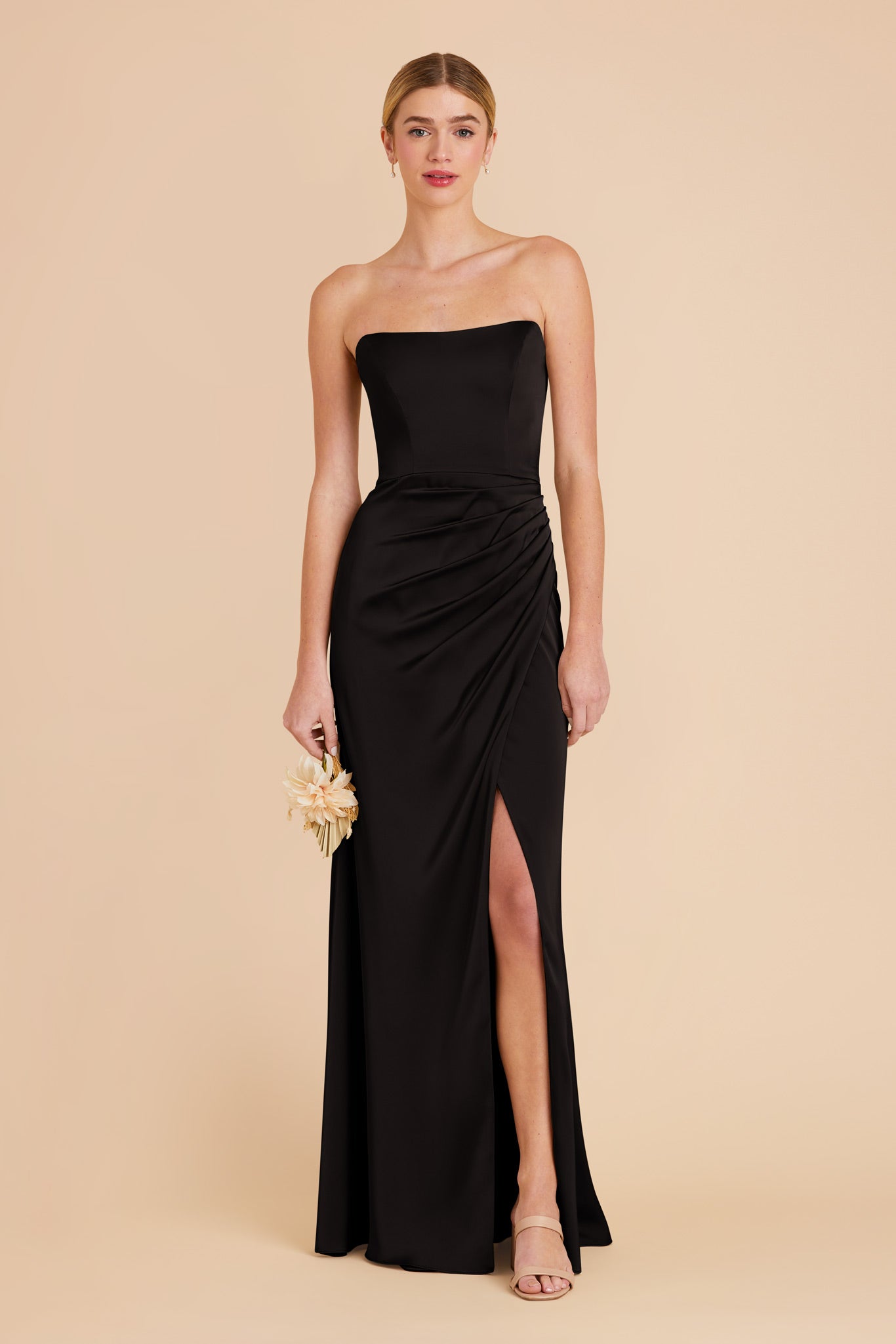 Matte Satin Corset Dress with Removable Straps | Anne