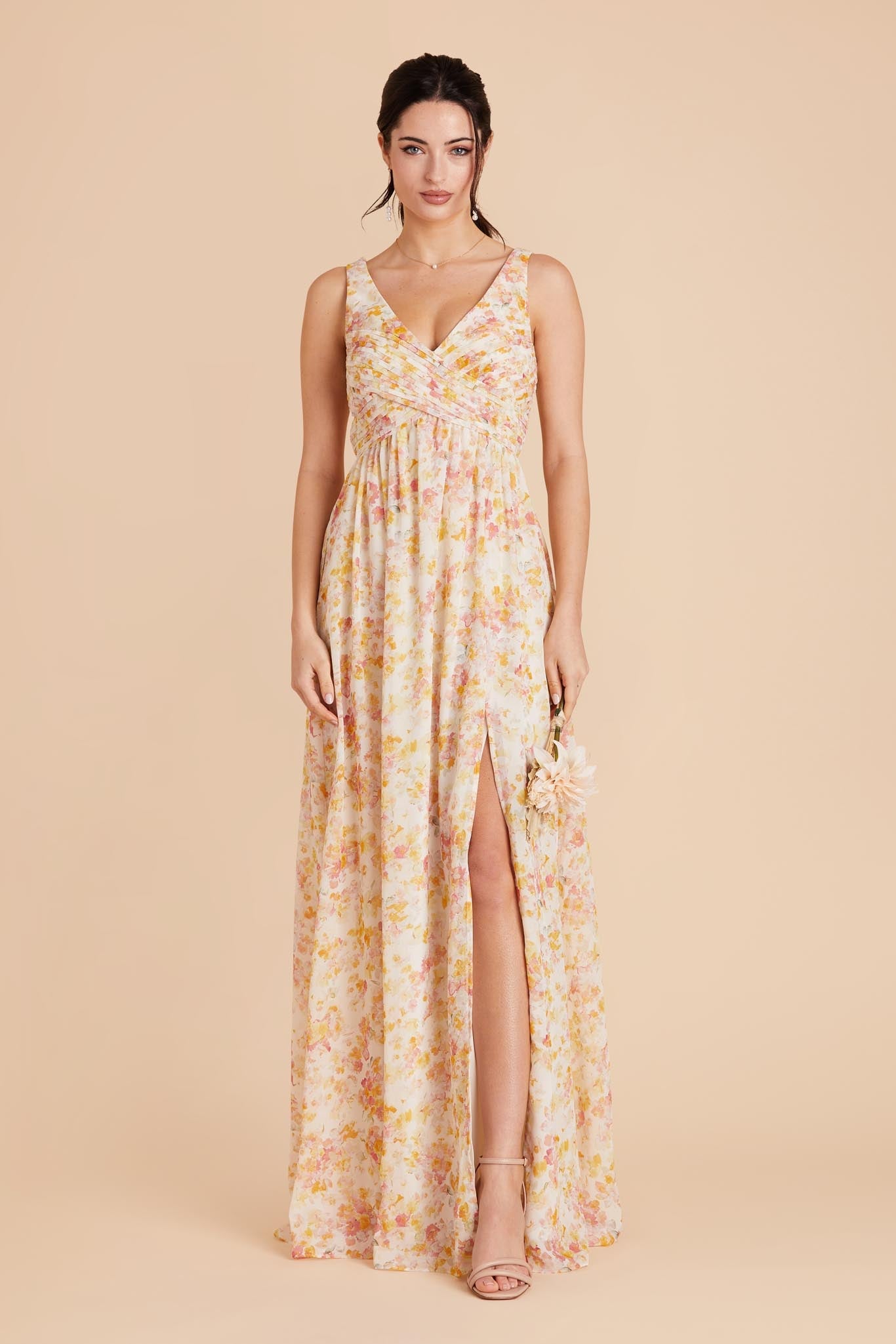 Empire Waist Sleeveless Bridesmaid Dress | Laurie Floral