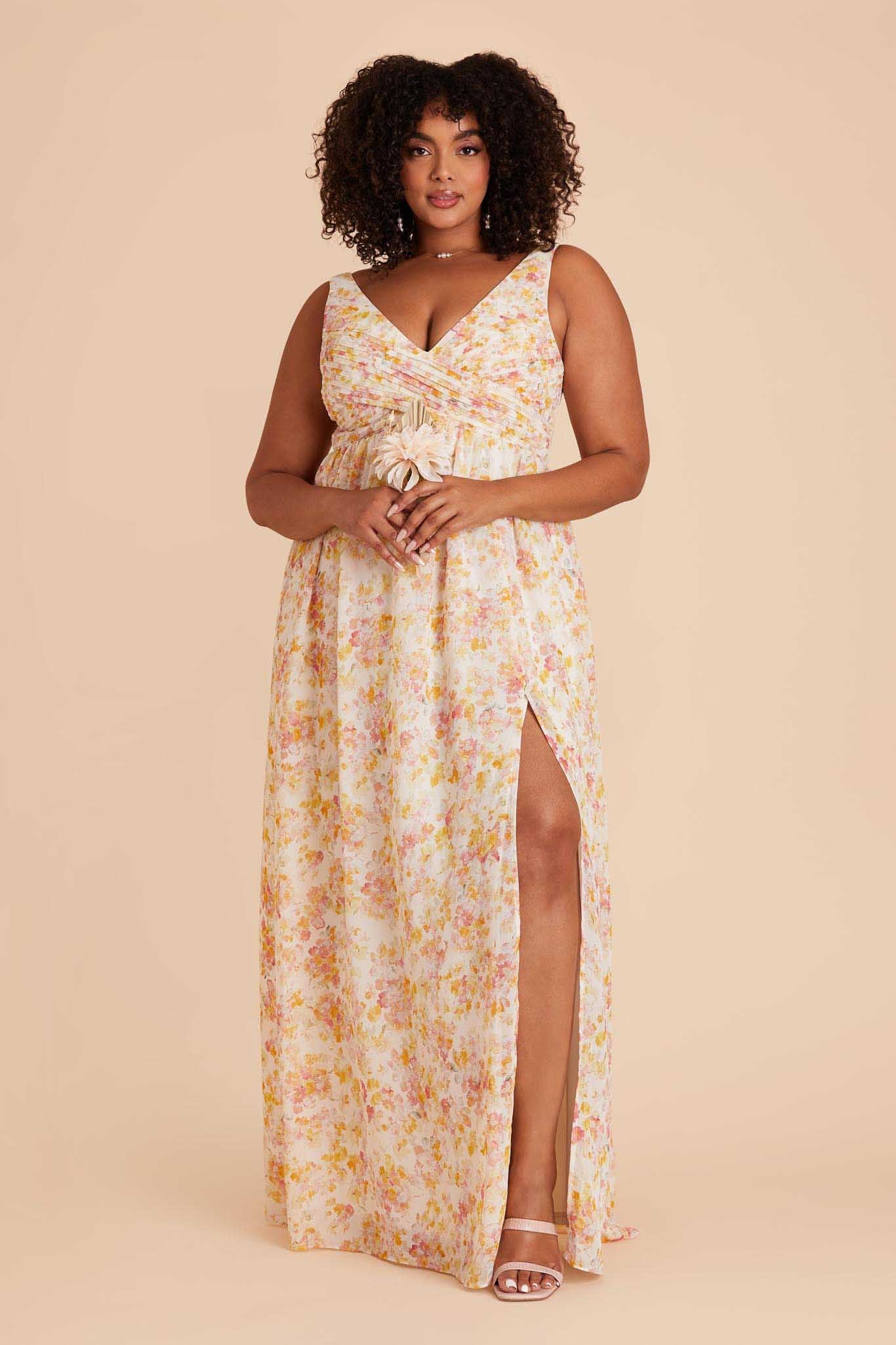 Empire Waist Sleeveless Bridesmaid Dress | Laurie Floral