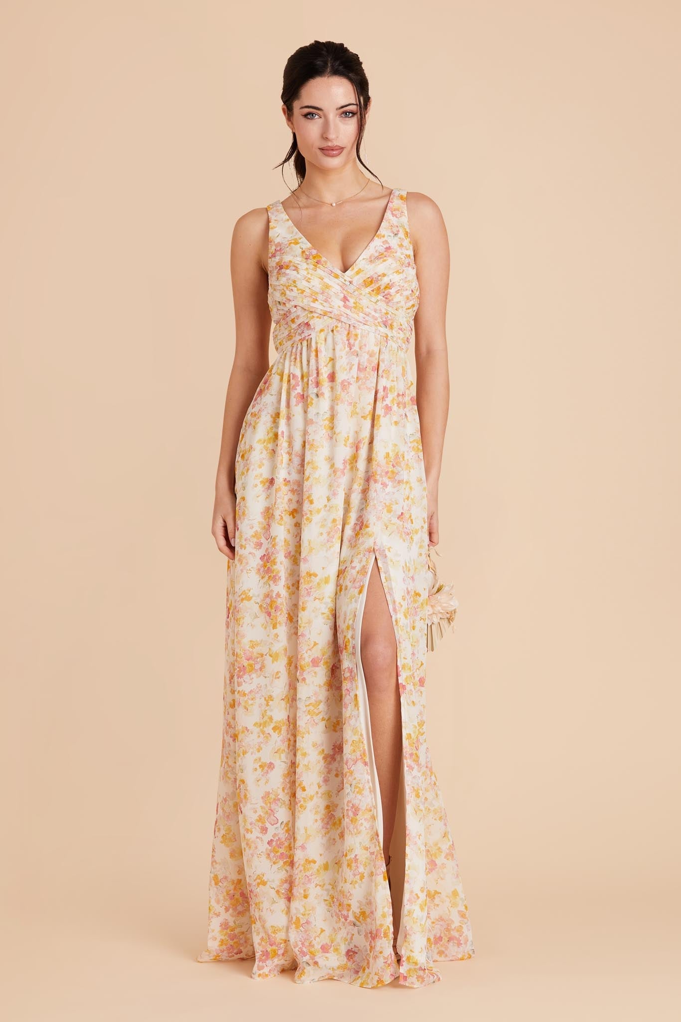 Empire Waist Sleeveless Bridesmaid Dress | Laurie Floral