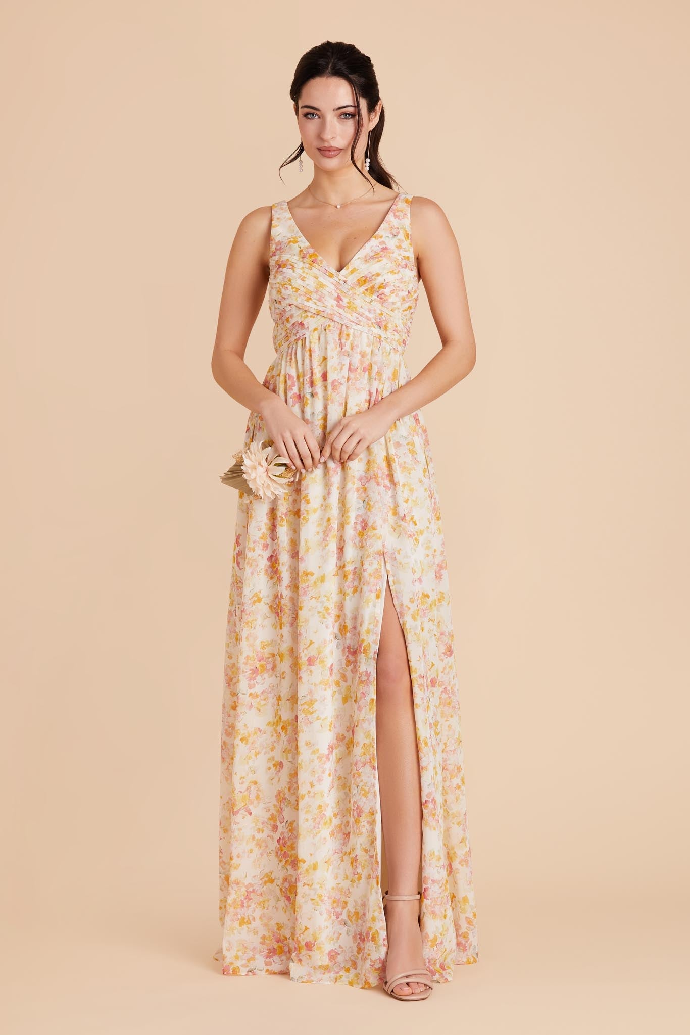 Empire Waist Sleeveless Bridesmaid Dress | Laurie Floral