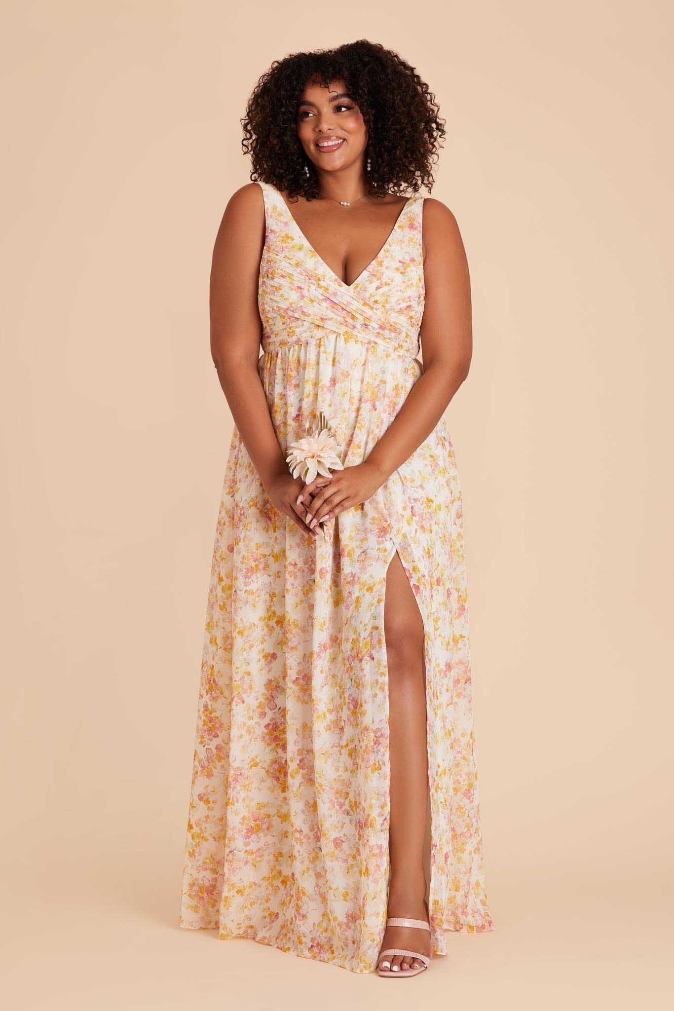 Empire Waist Sleeveless Bridesmaid Dress | Laurie Floral