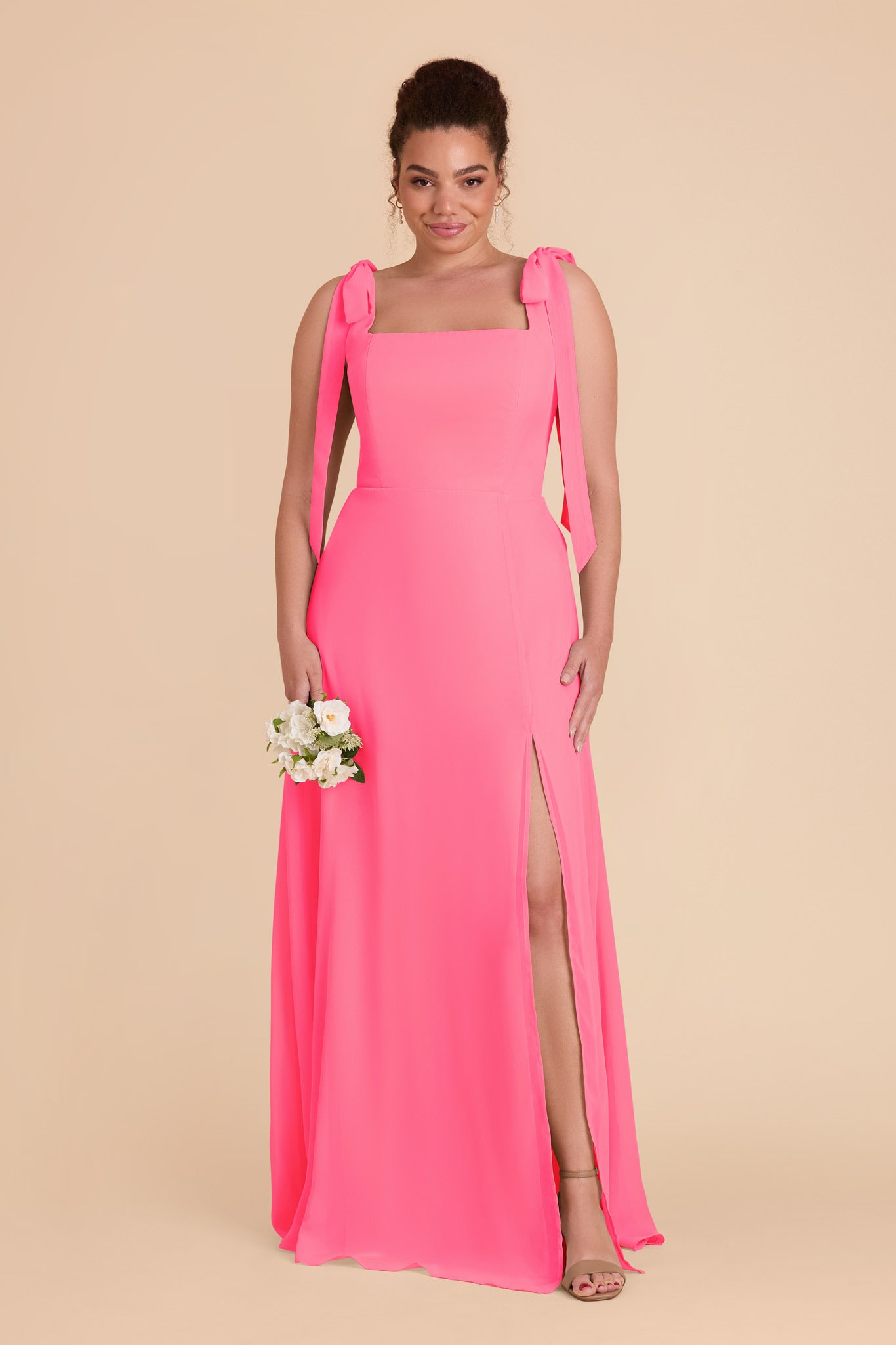 Chiffon Convertible Dress with Bows | Alex Bon Bon Pink
