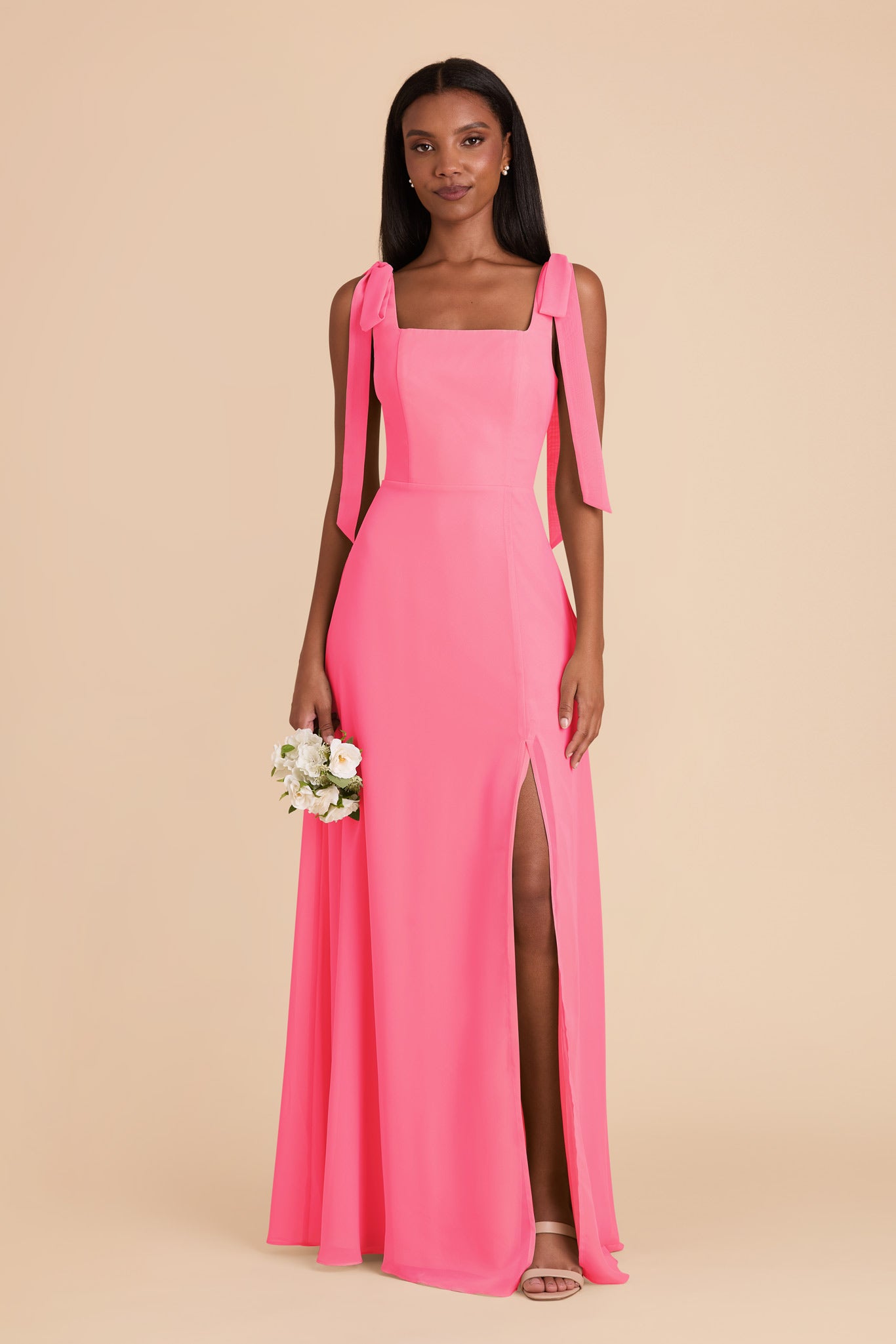 Chiffon Convertible Dress with Bows | Alex Bon Bon Pink