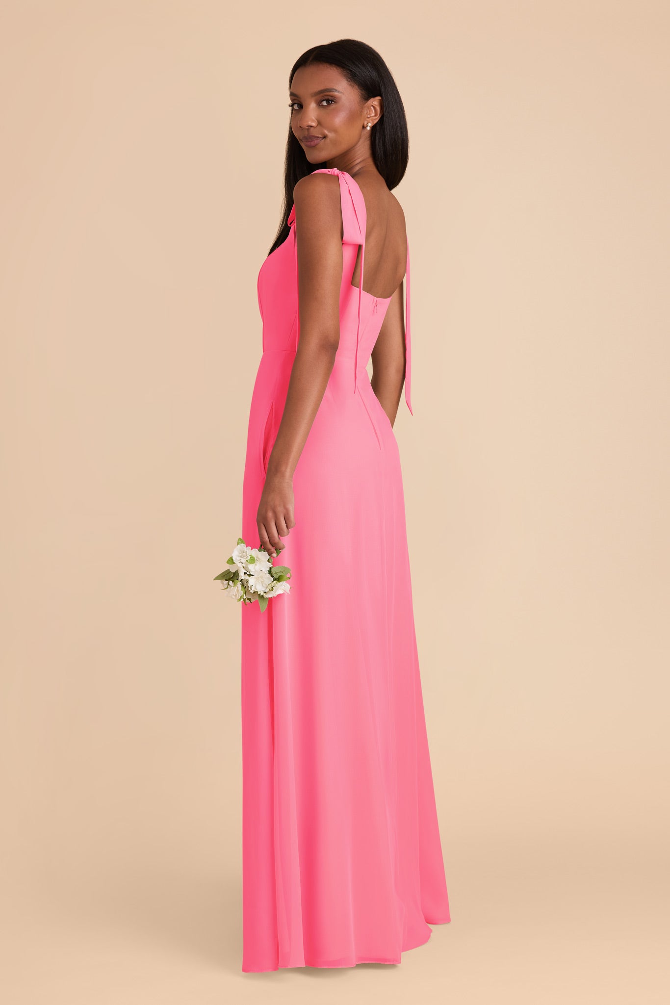 Chiffon Convertible Dress with Bows | Alex Bon Bon Pink