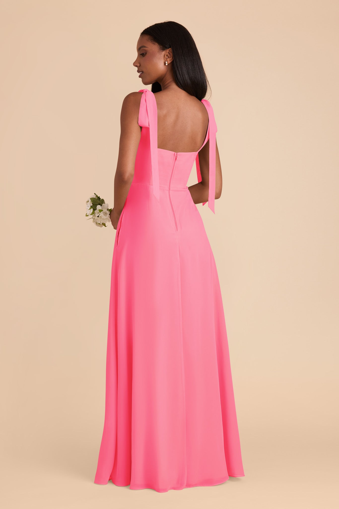 Chiffon Convertible Dress with Bows | Alex Bon Bon Pink