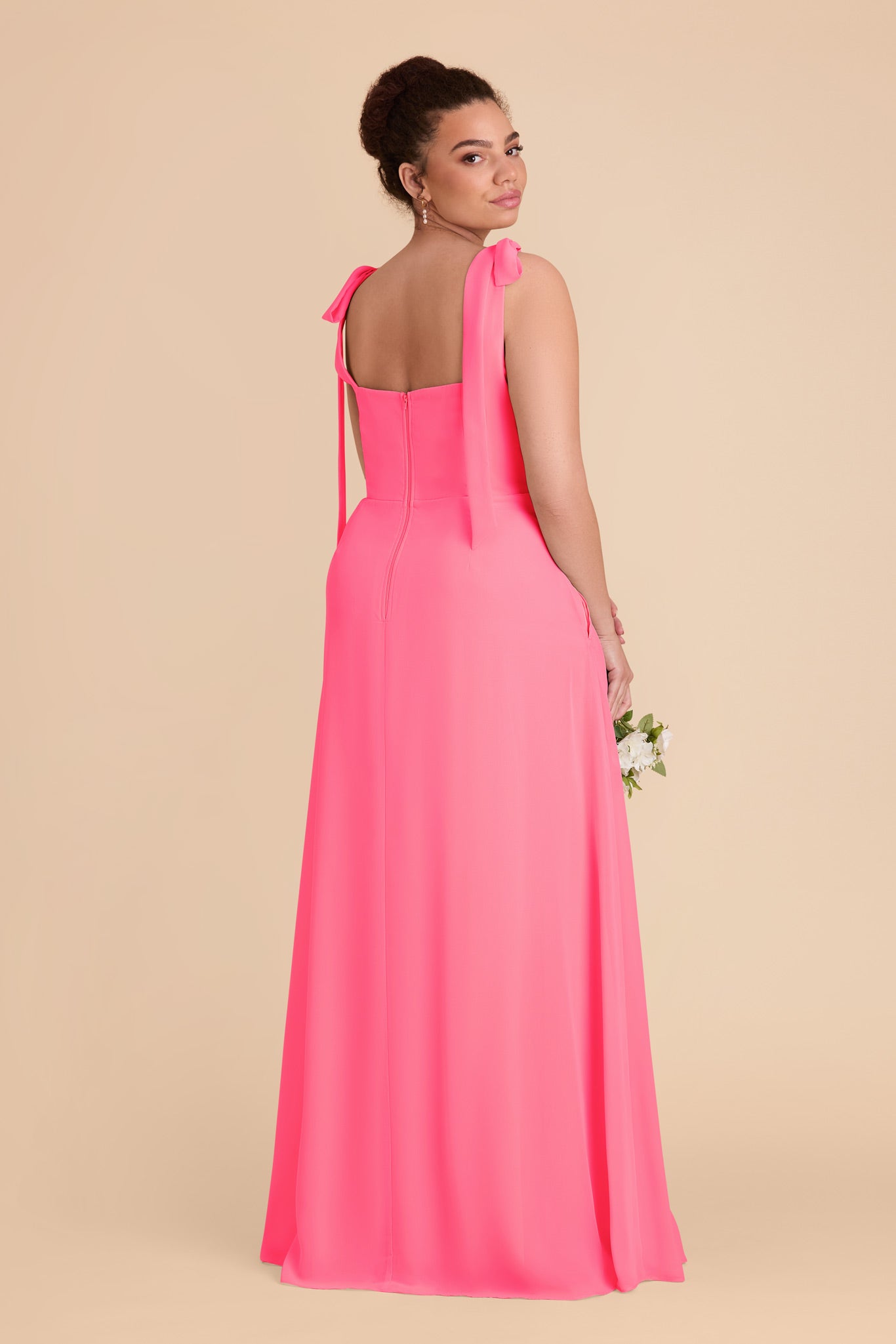 Chiffon Convertible Dress with Bows | Alex Bon Bon Pink