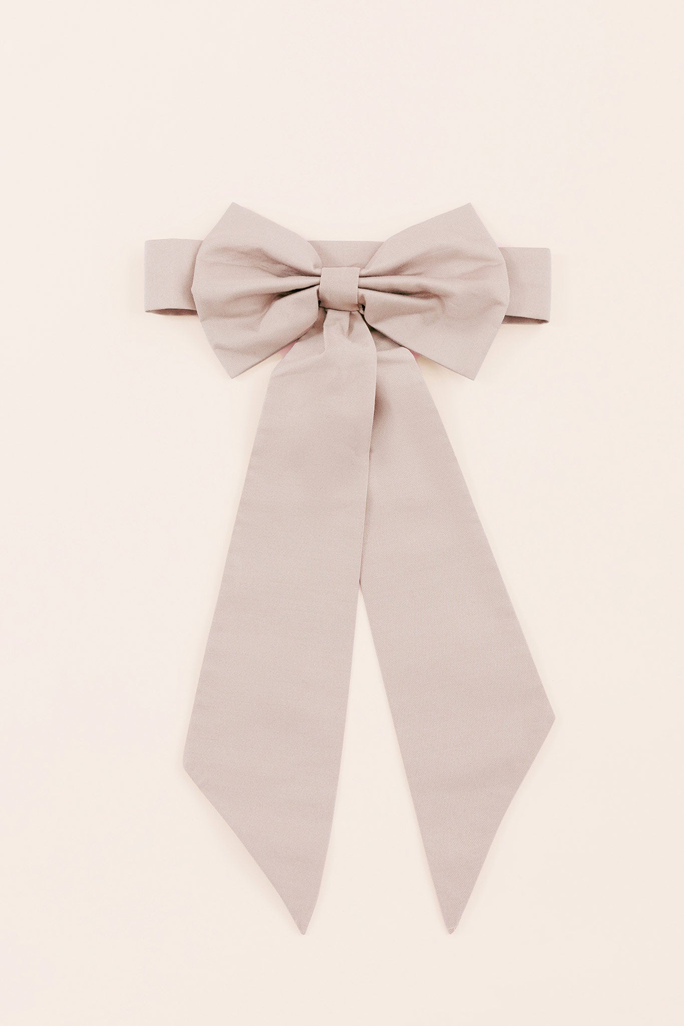 Taupe Flower Girl Sash with Bow & Velcro Adjuster | Liz