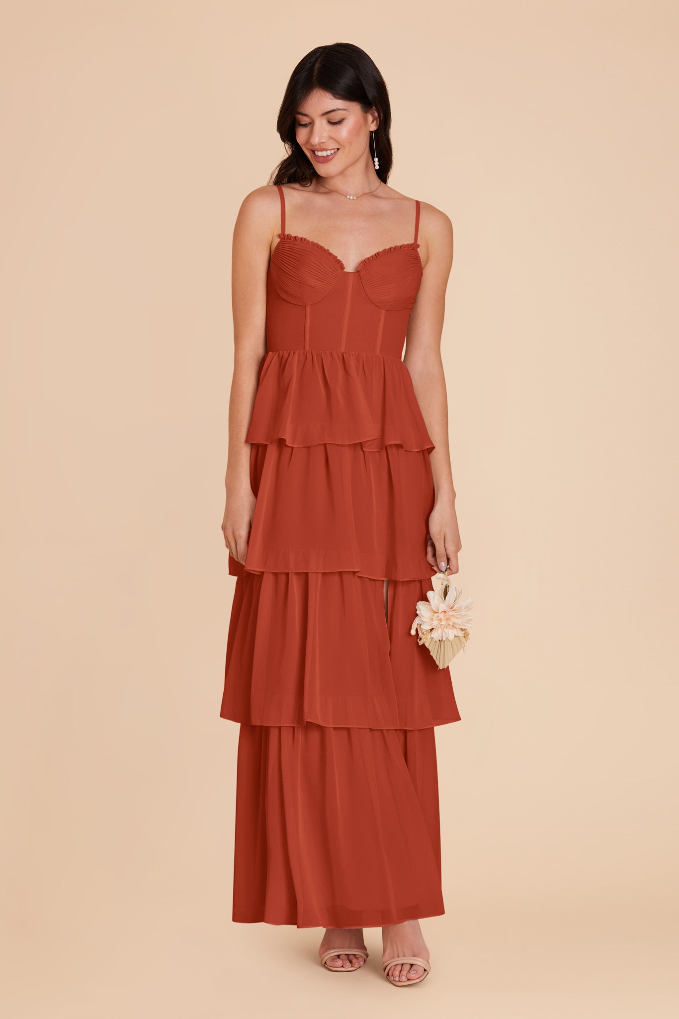 Ruffle Tiered Chiffon Dress for Women | Lola Auburn
