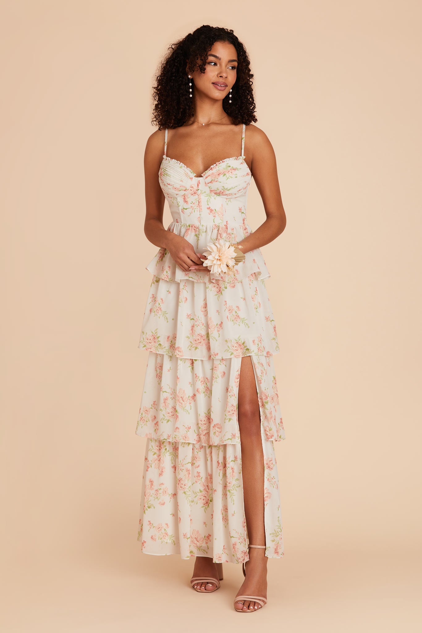 Ruffle Tiered Chiffon Dress for Women | Lola Whimsical Blooms