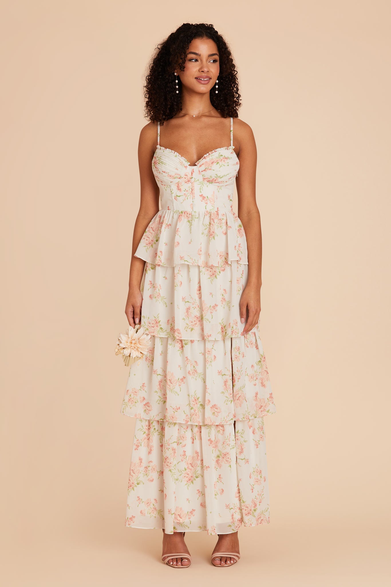 Ruffle Tiered Chiffon Dress for Women | Lola Whimsical Blooms