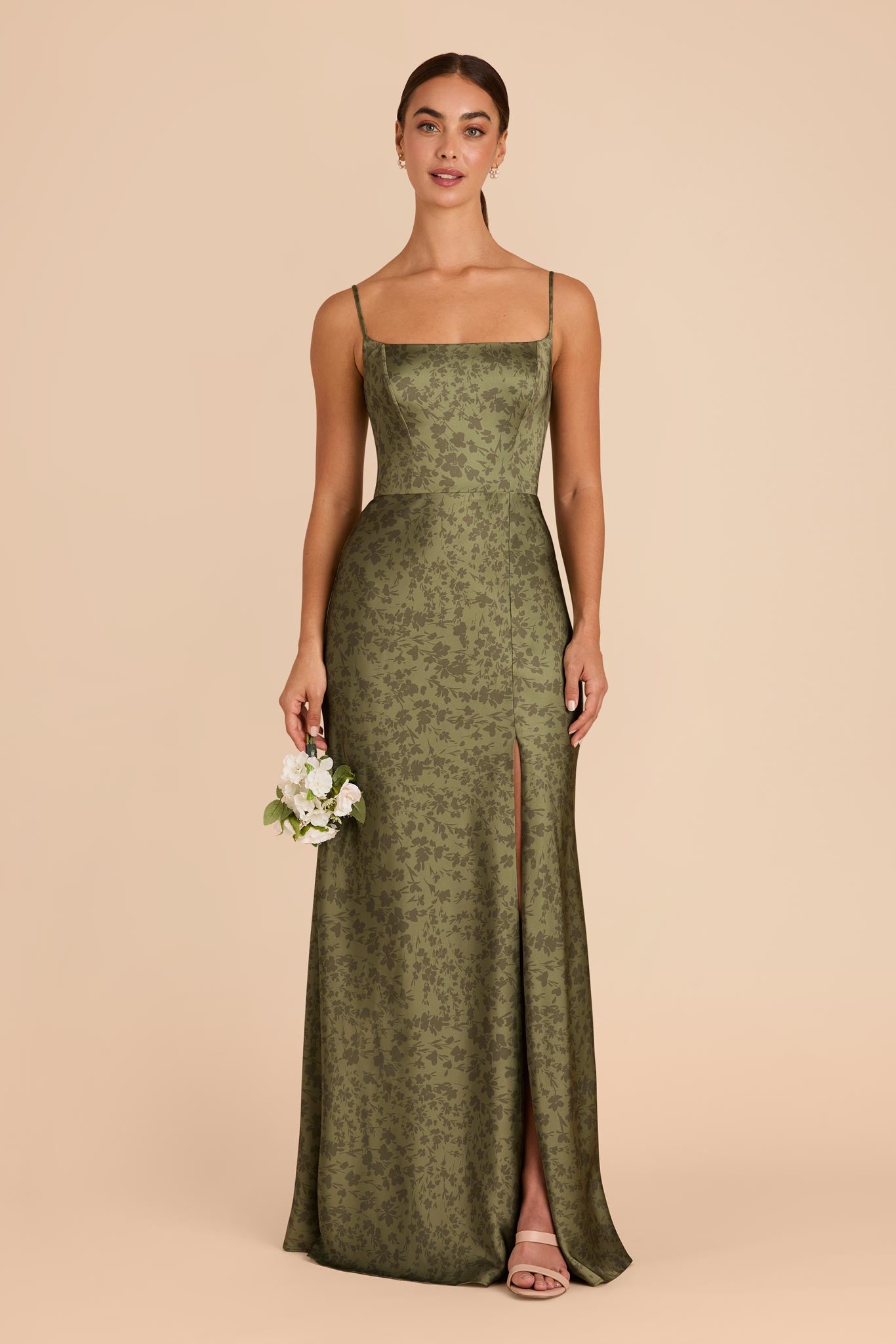 Matte Satin A-Line Dress with Scoop Neck | Mai Bright Martini