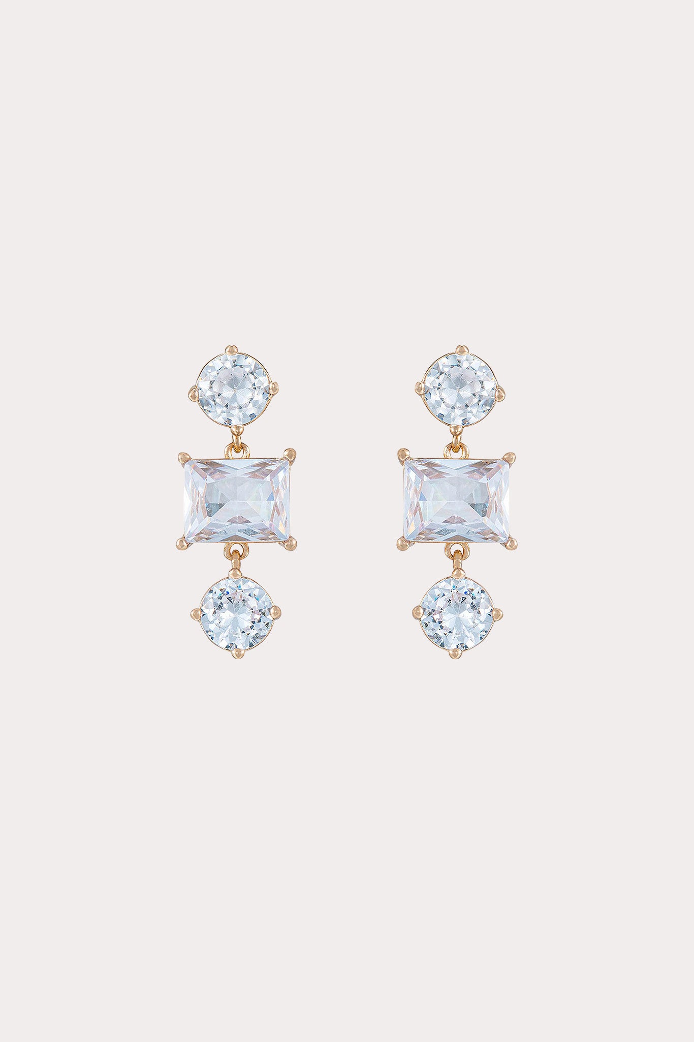 Crystal Dangle Earrings in Gold | Ettika Mallorca