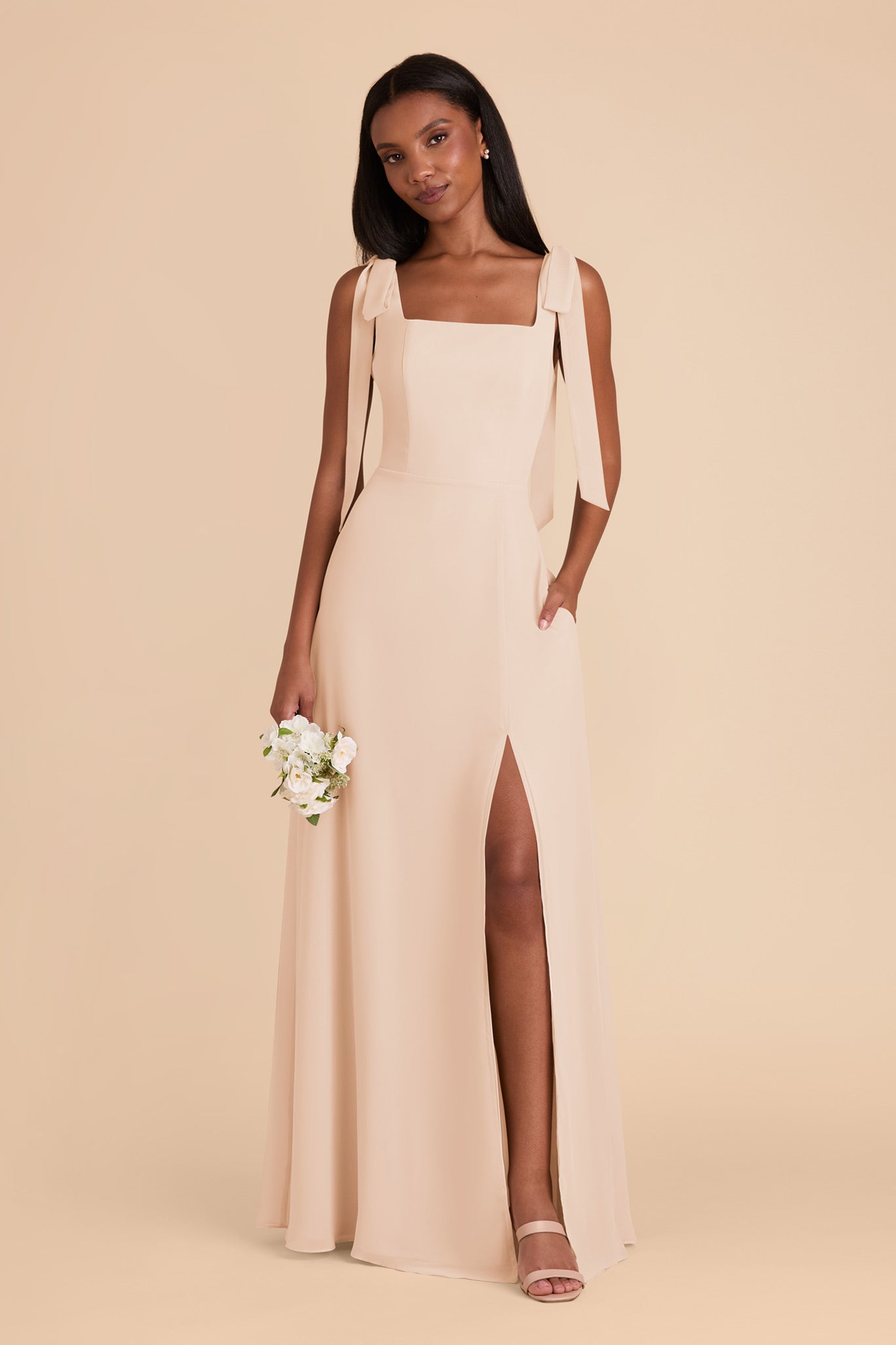 Chiffon Convertible Dress with Bows | Alex Champagne