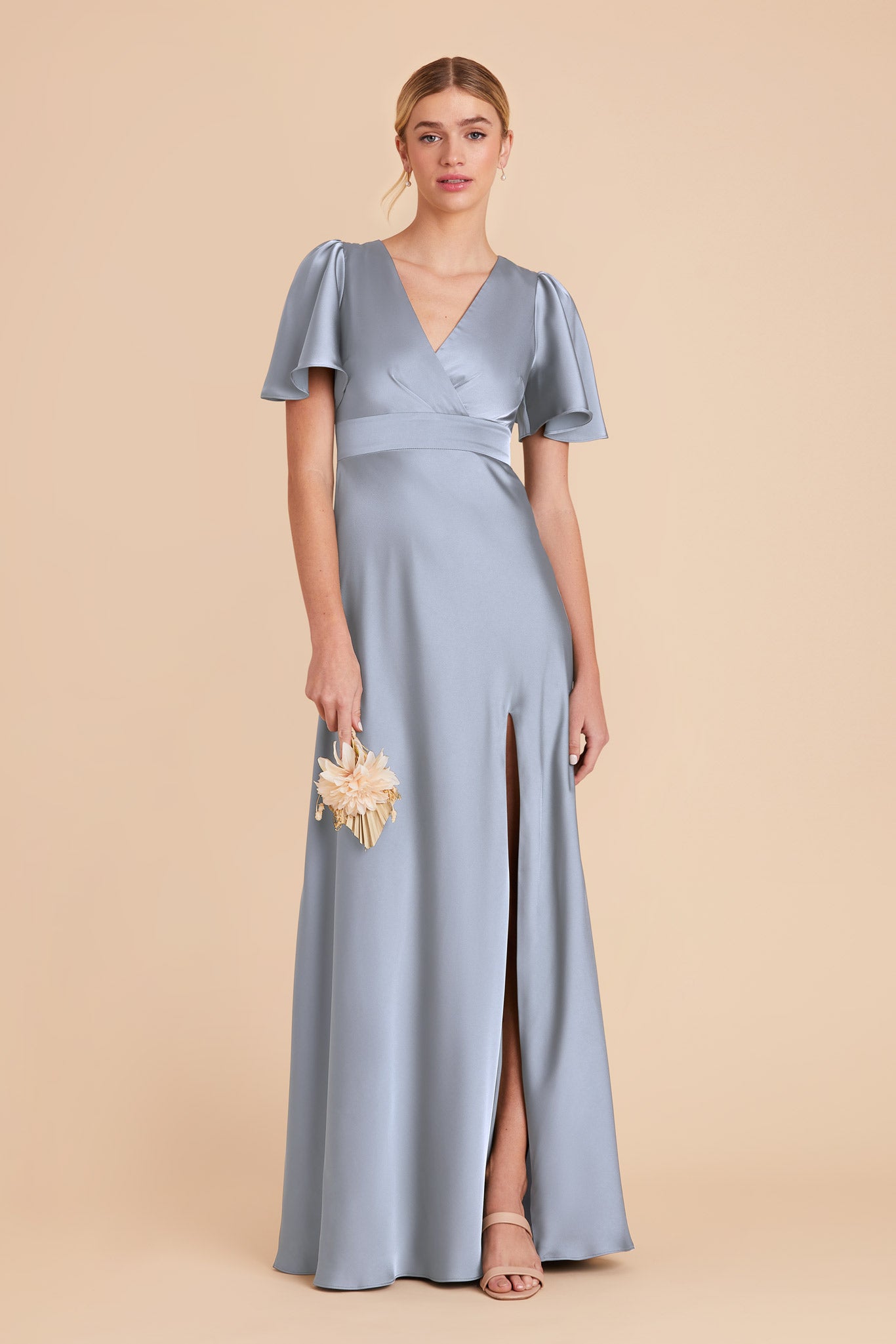 Ethereal A-Line Bridesmaid Dress with Flutter Sleeves | Marni