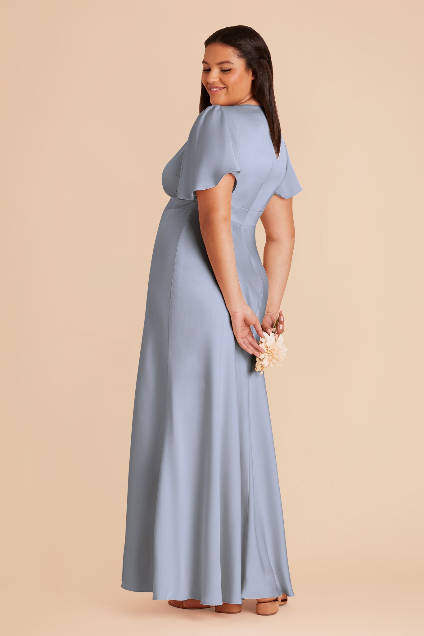 Ethereal A-Line Bridesmaid Dress with Flutter Sleeves | Marni