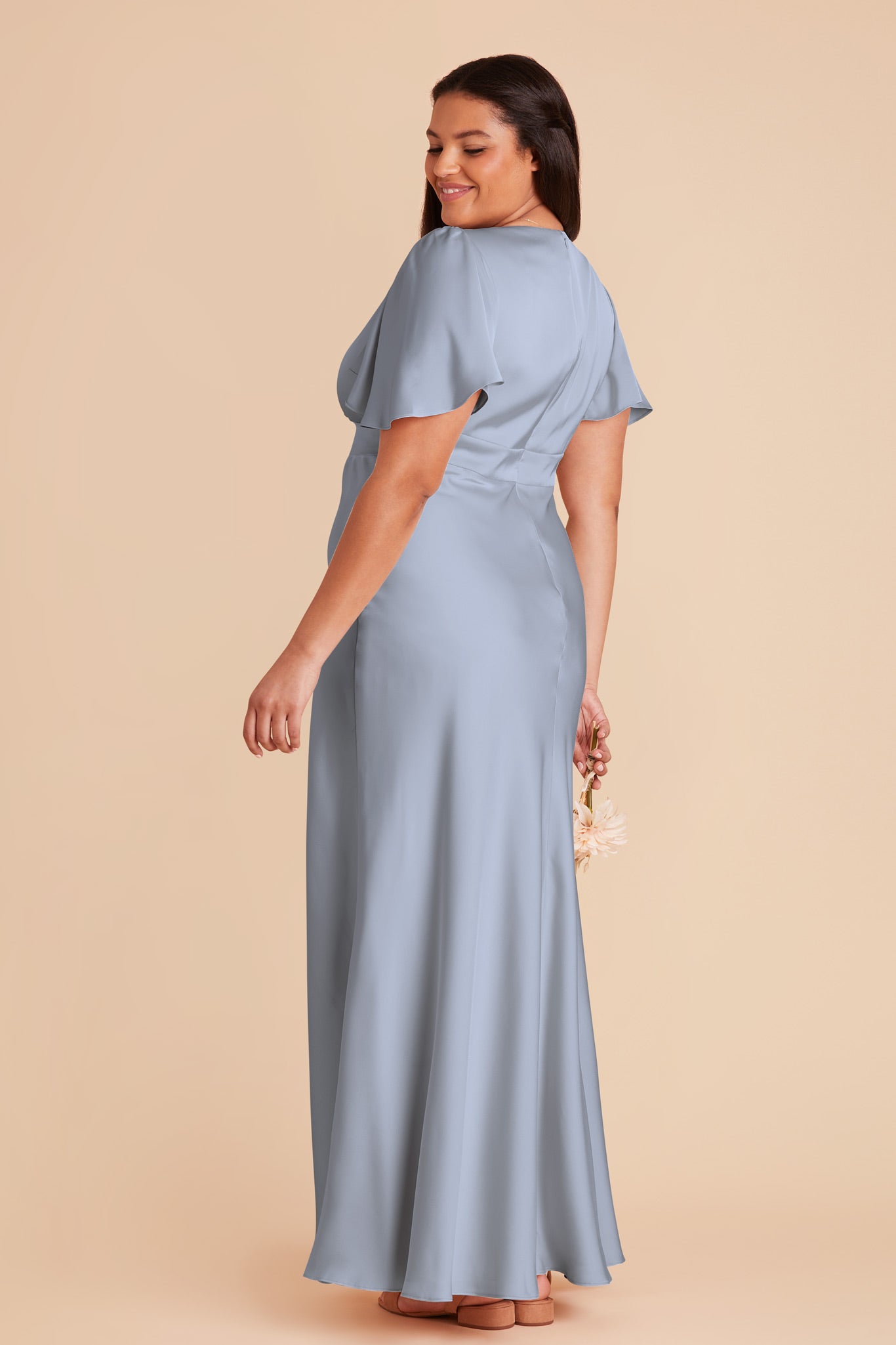 Ethereal A-Line Bridesmaid Dress with Flutter Sleeves | Marni