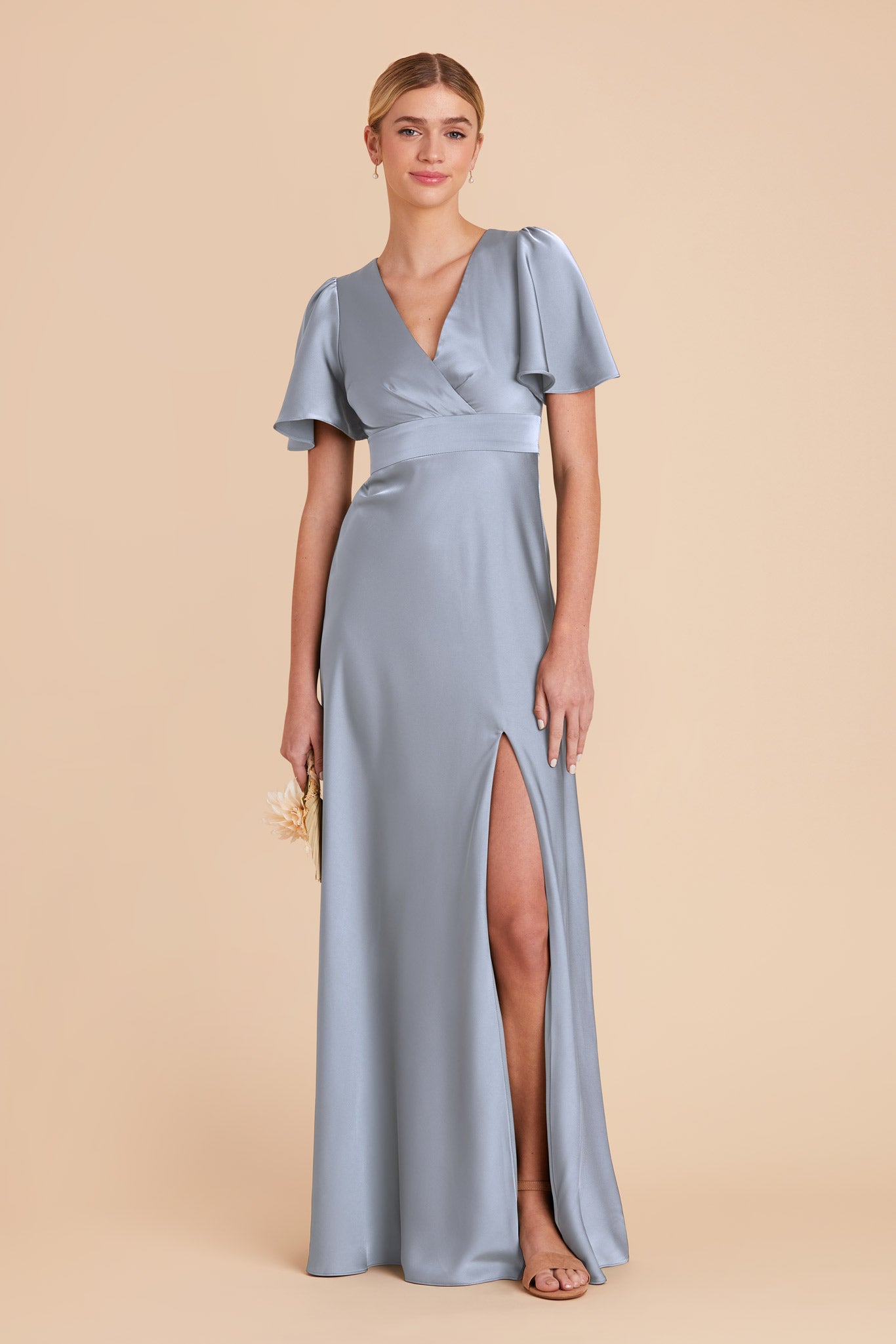 Ethereal A-Line Bridesmaid Dress with Flutter Sleeves | Marni