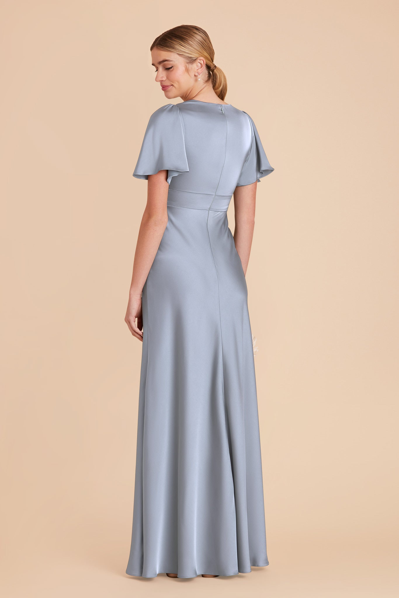 Ethereal A-Line Bridesmaid Dress with Flutter Sleeves | Marni