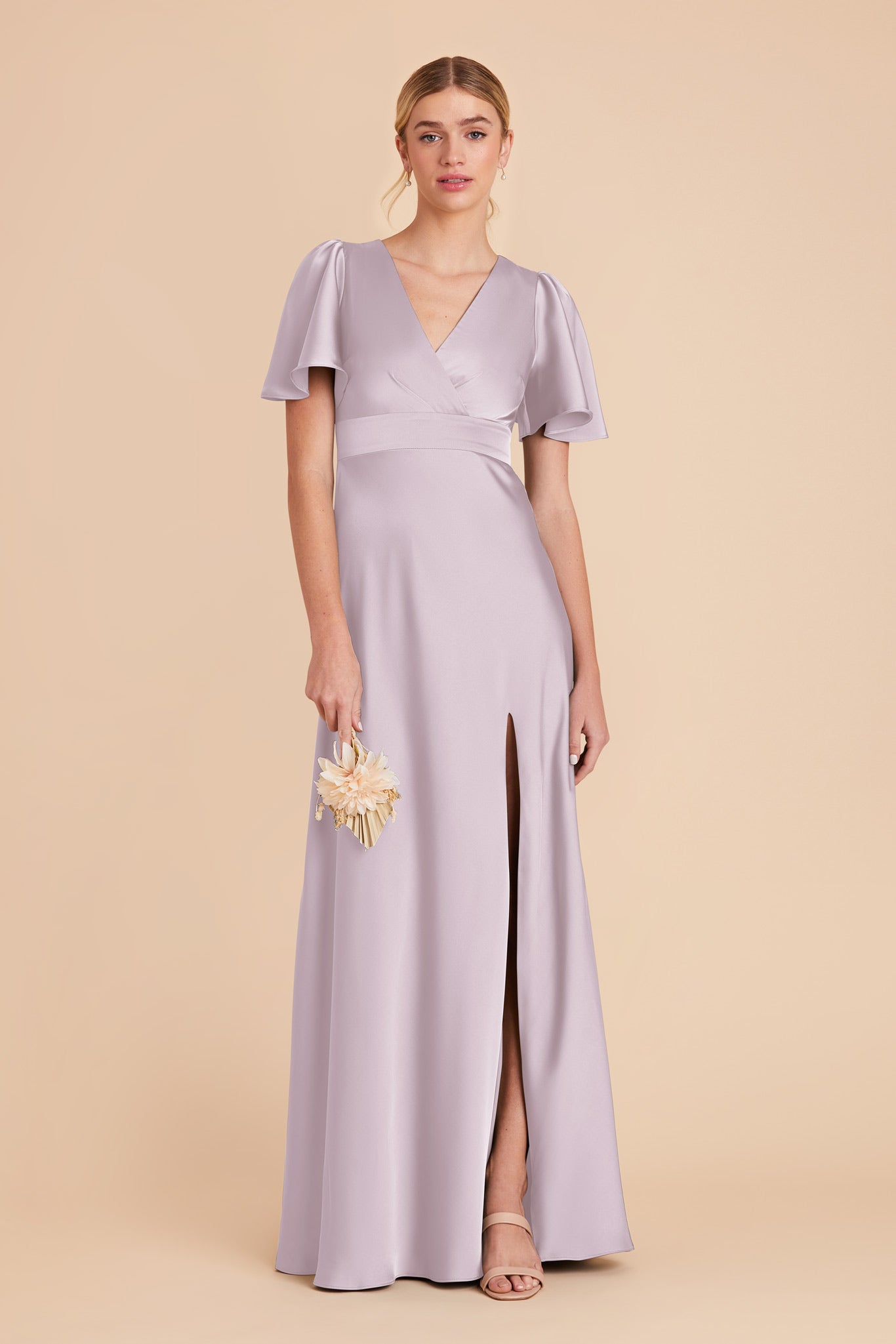 Ethereal A-Line Bridesmaid Dress with Flutter Sleeves | Marni