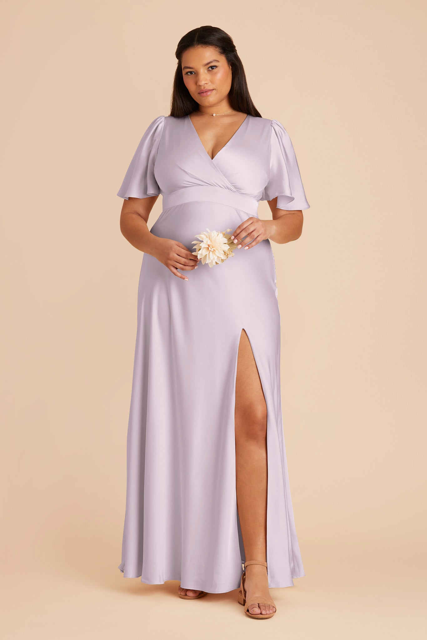 Ethereal A-Line Bridesmaid Dress with Flutter Sleeves | Marni
