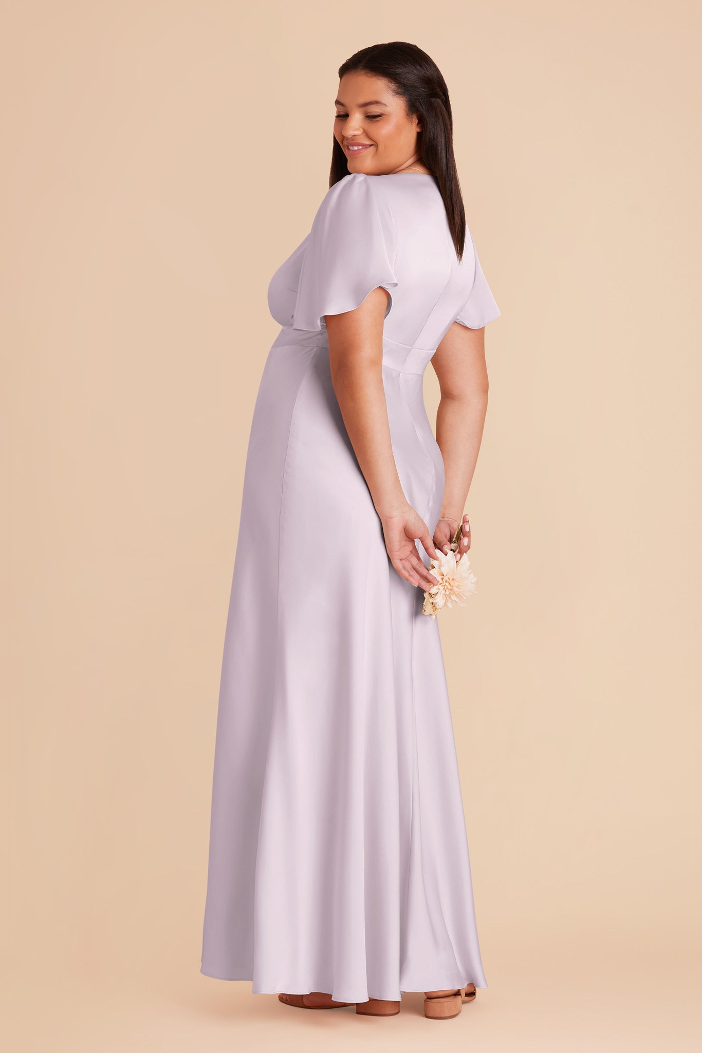 Ethereal A-Line Bridesmaid Dress with Flutter Sleeves | Marni
