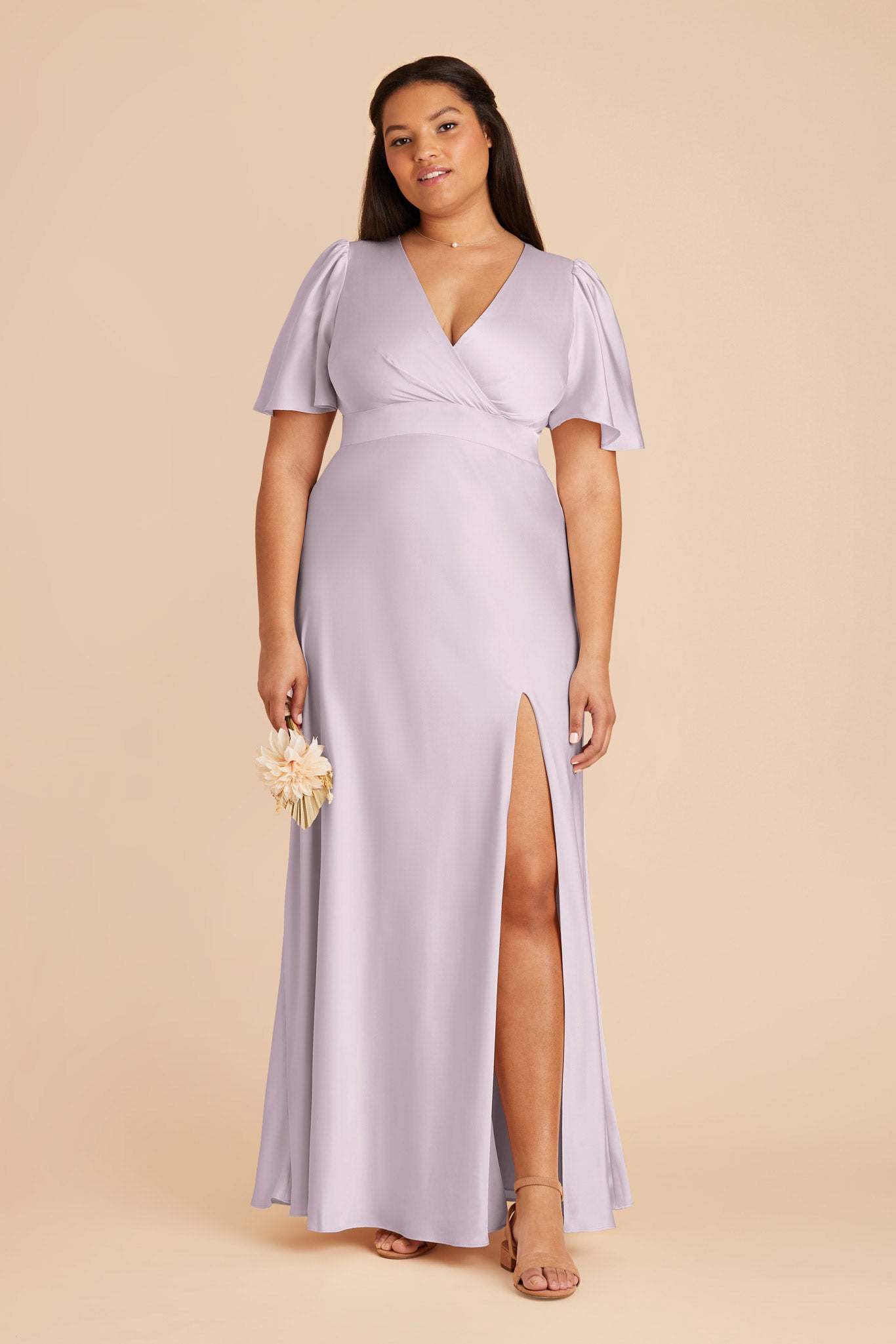 Ethereal A-Line Bridesmaid Dress with Flutter Sleeves | Marni