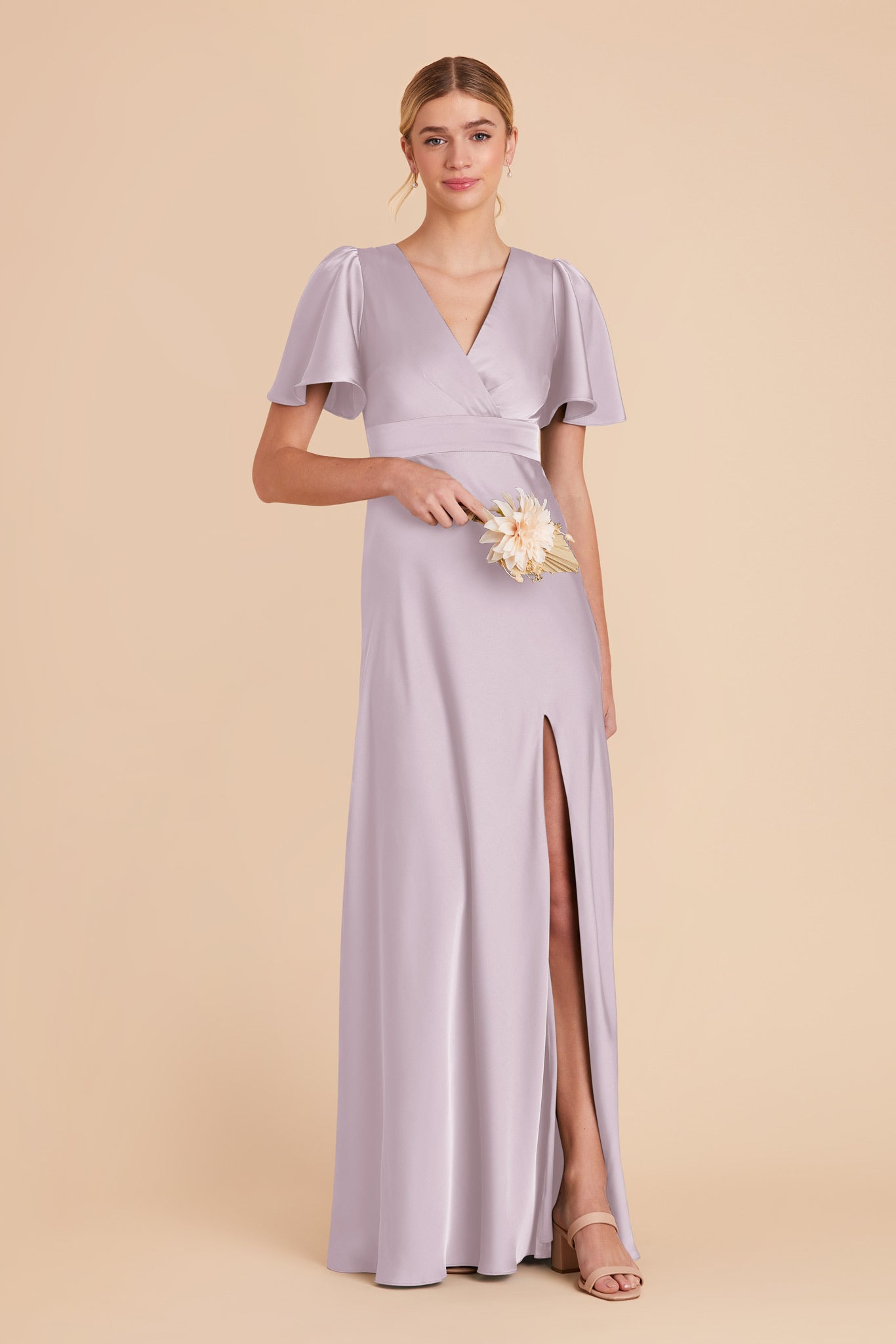 Ethereal A-Line Bridesmaid Dress with Flutter Sleeves | Marni