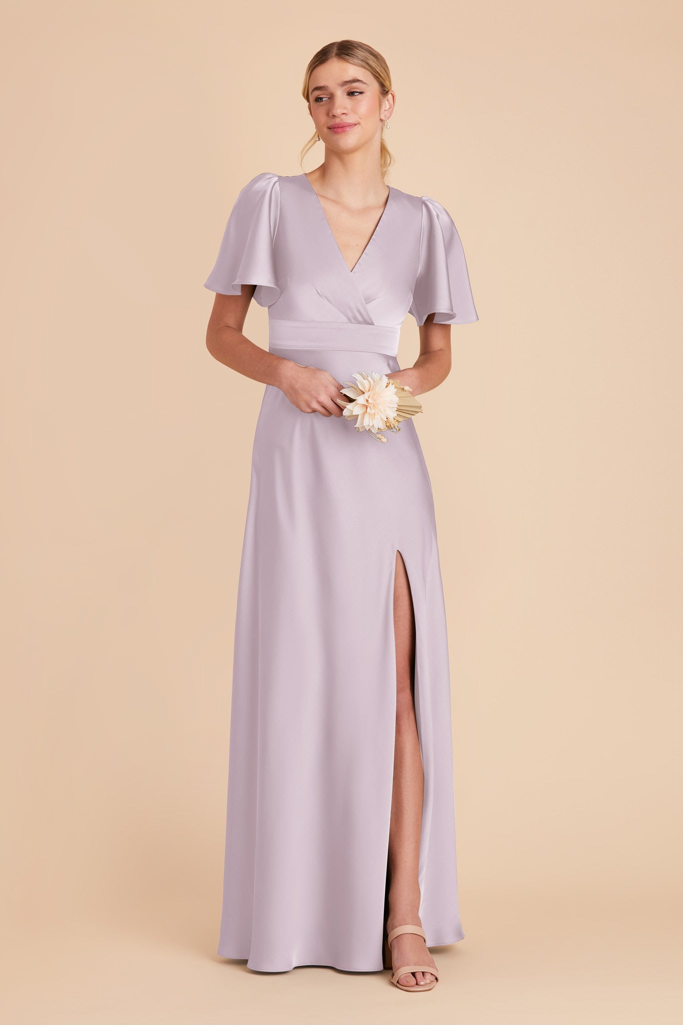 Ethereal A-Line Bridesmaid Dress with Flutter Sleeves | Marni