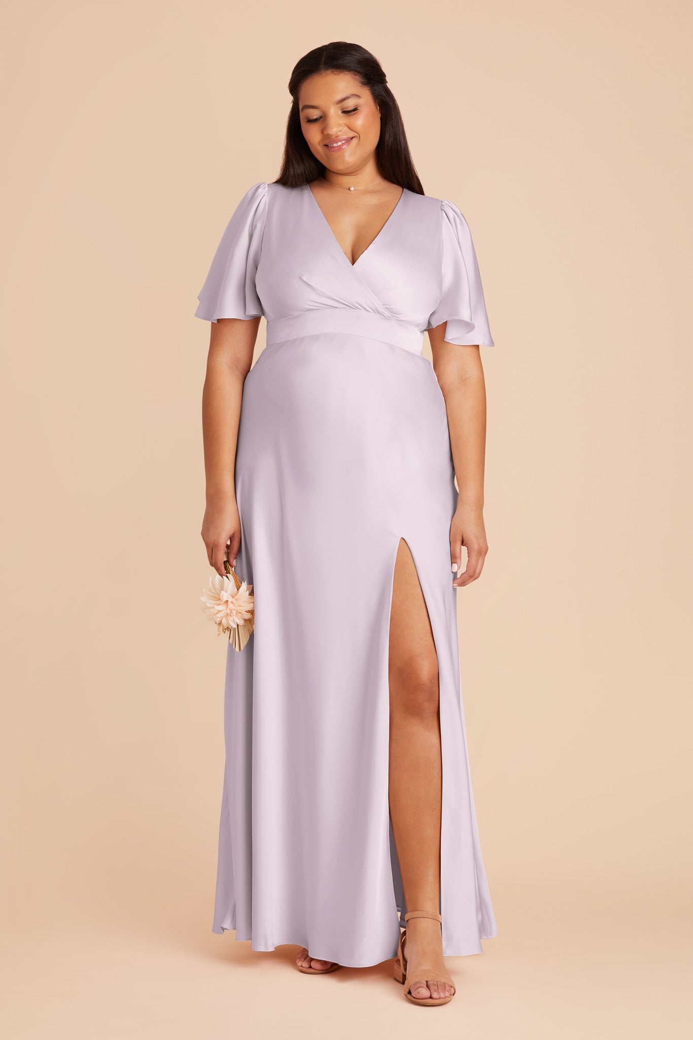 Ethereal A-Line Bridesmaid Dress with Flutter Sleeves | Marni