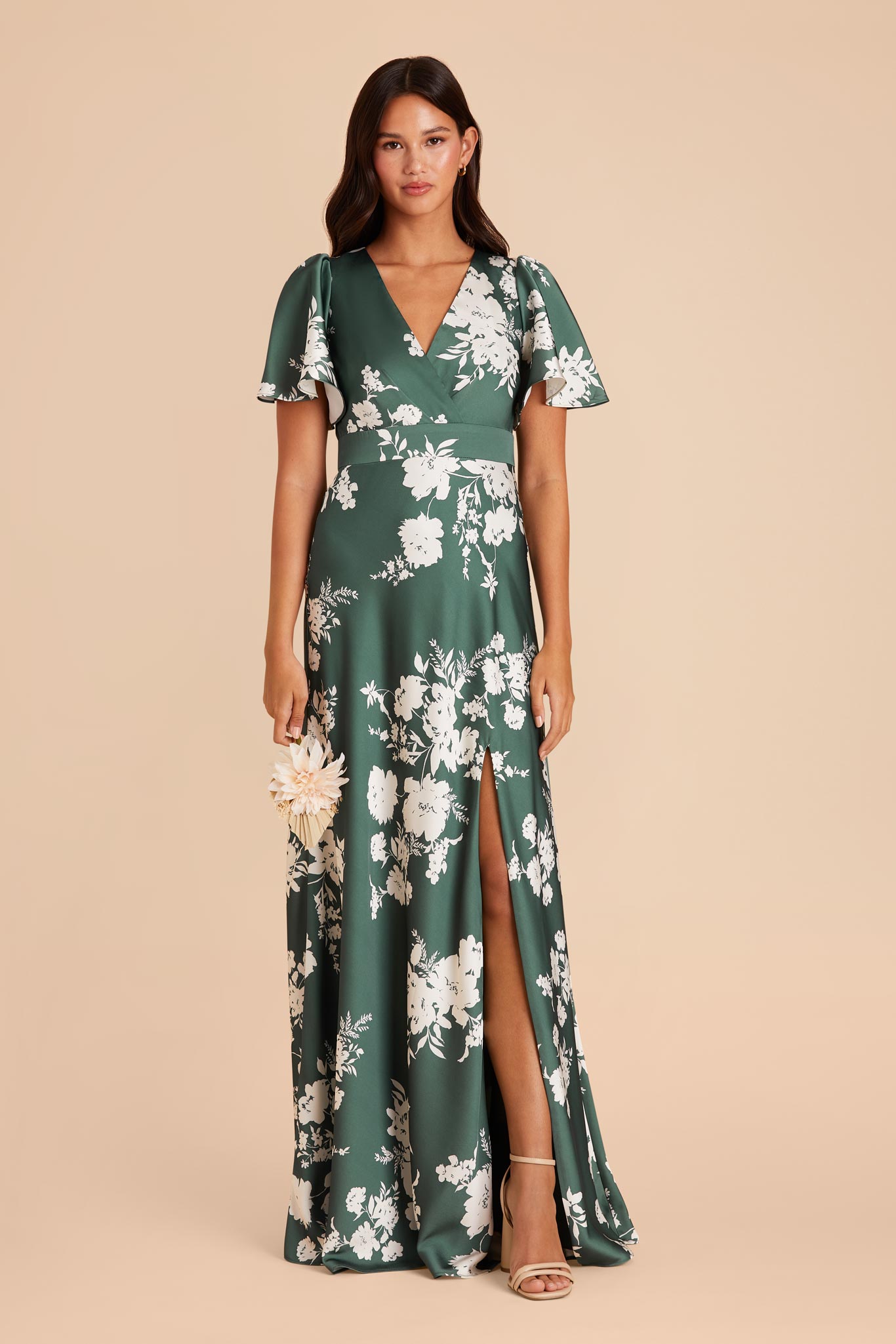 Ethereal A-Line Bridesmaid Dress with Flutter Sleeves | Marni