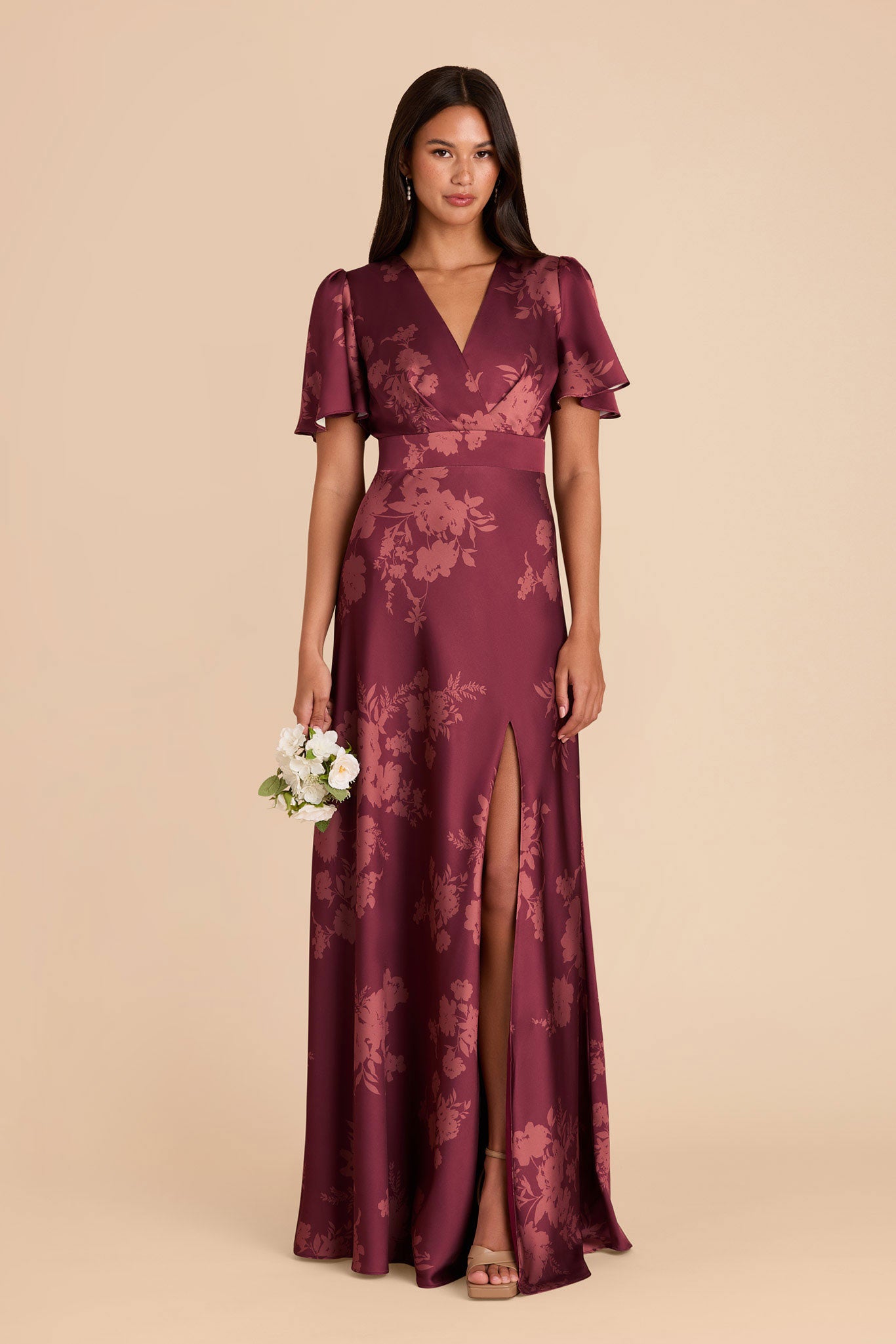 Ethereal A-Line Bridesmaid Dress with Flutter Sleeves | Marni