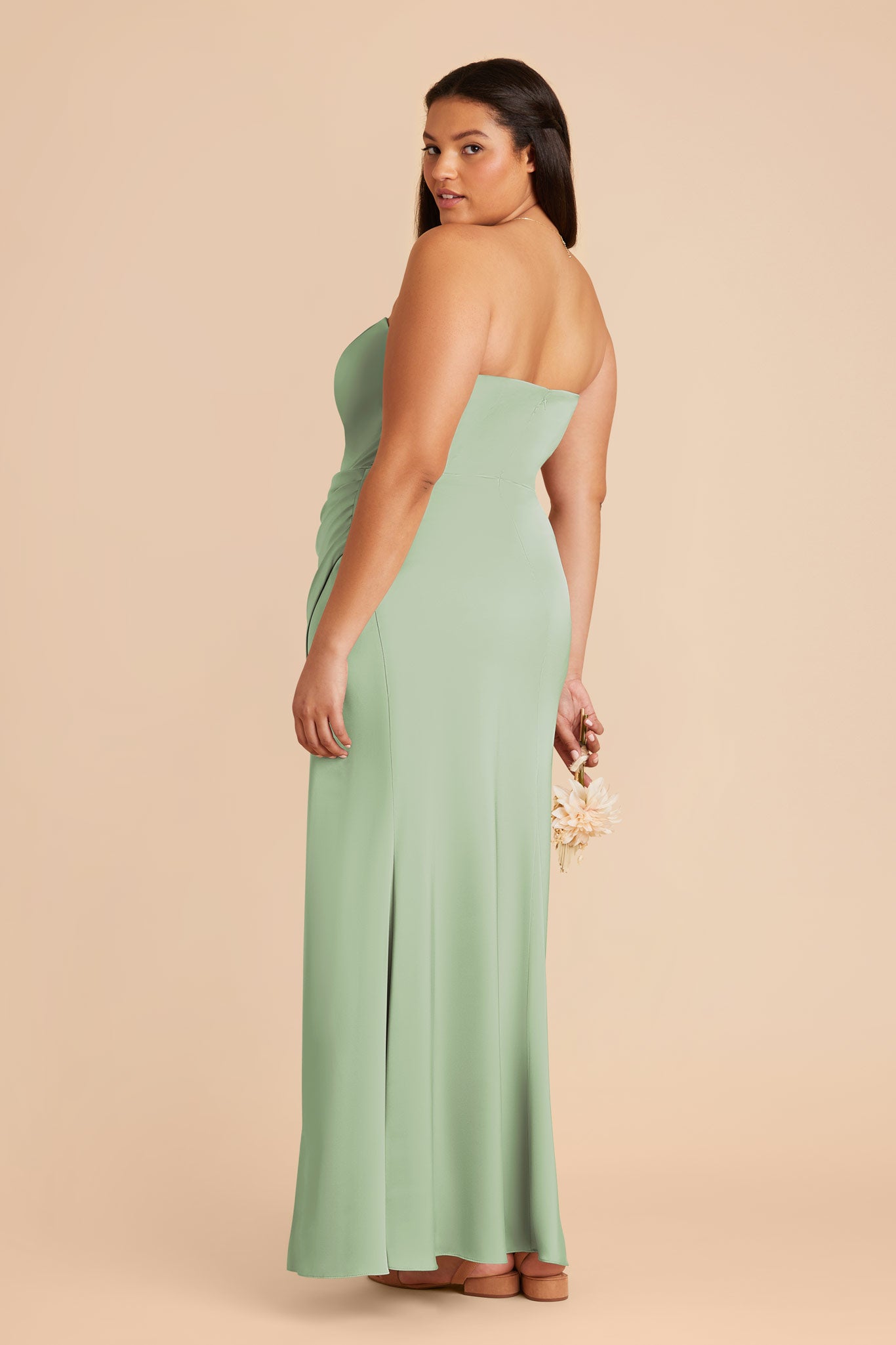 Matte Satin Corset Dress with Removable Straps | Anne