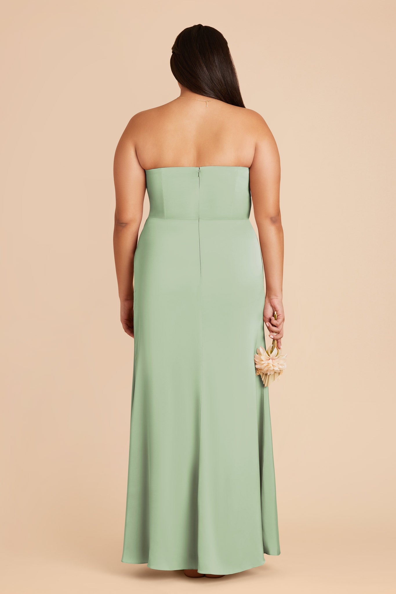 Matte Satin Corset Dress with Removable Straps | Anne