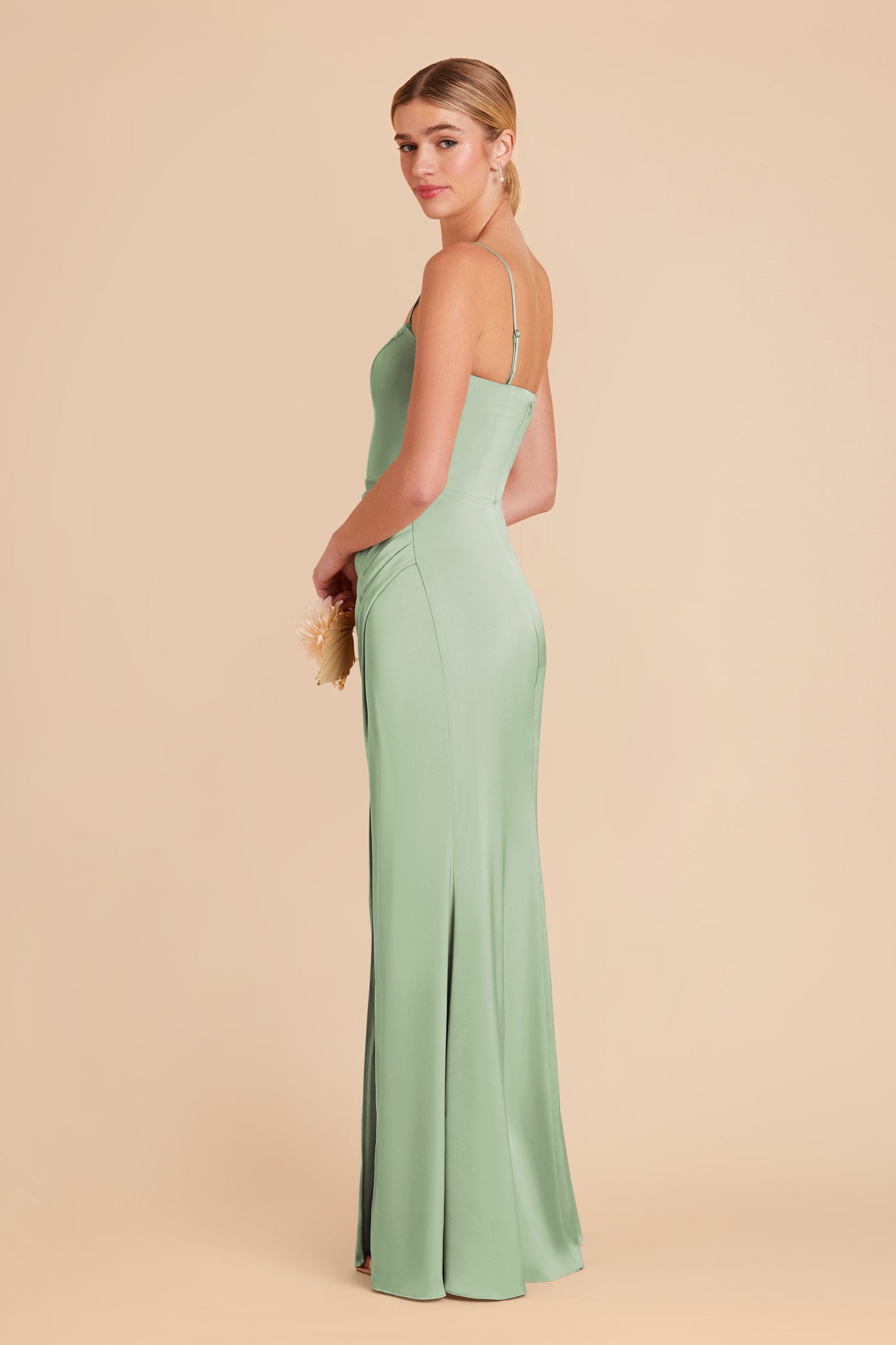 Matte Satin Corset Dress with Removable Straps | Anne