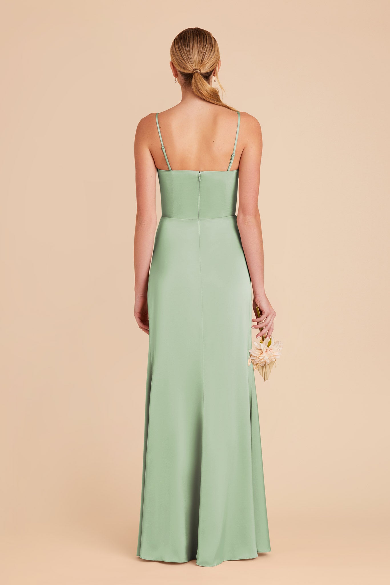 Matte Satin Corset Dress with Removable Straps | Anne