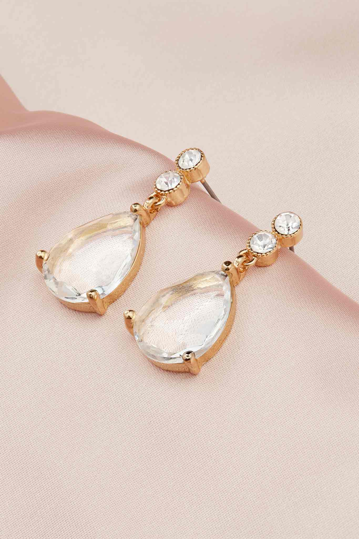 Gold Teardrop Earrings for Weddings & Special Occasions | Marseille