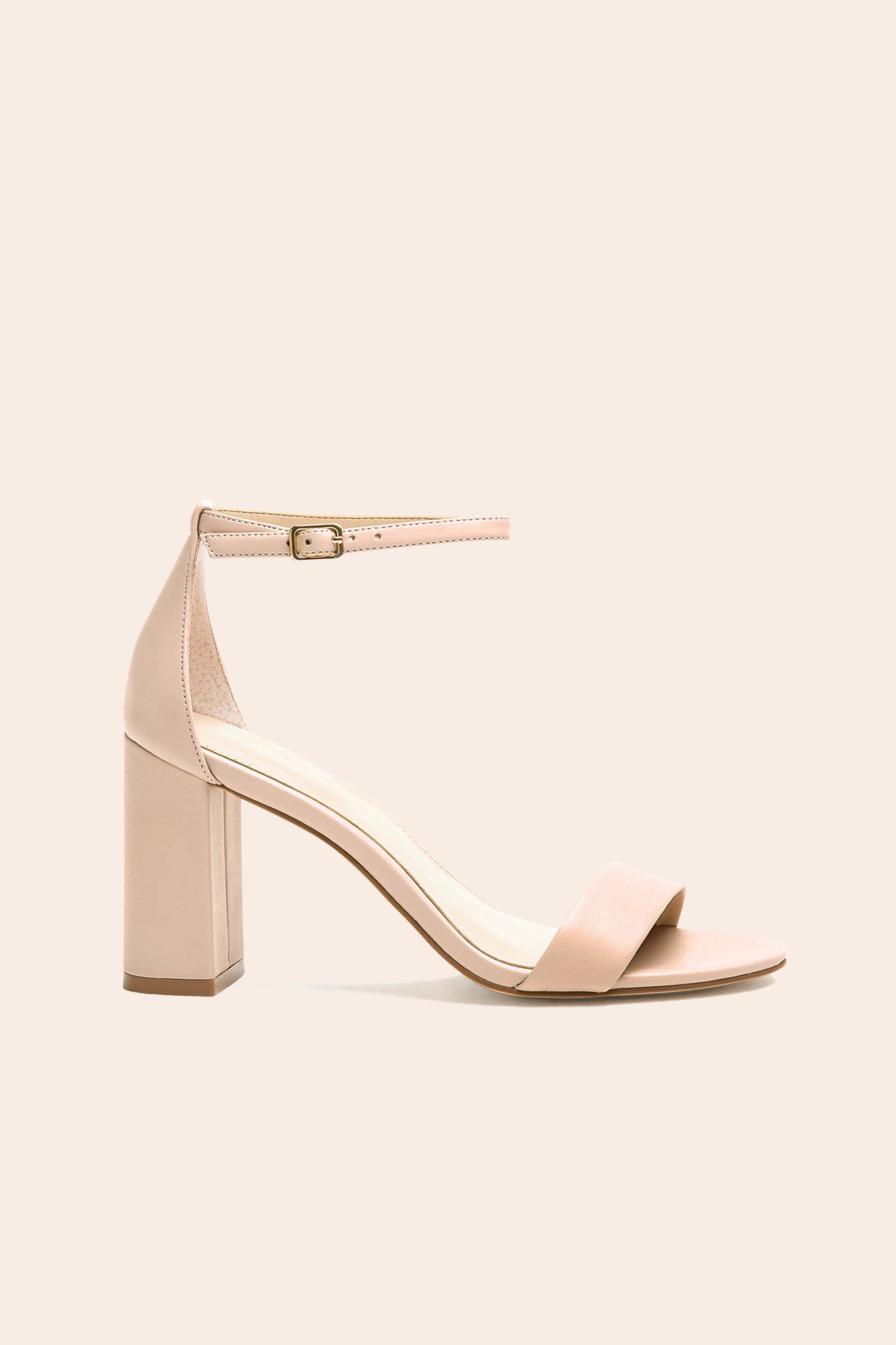 Chunky Heel Bridesmaid Shoes for Weddings | Mary High Nude Blush