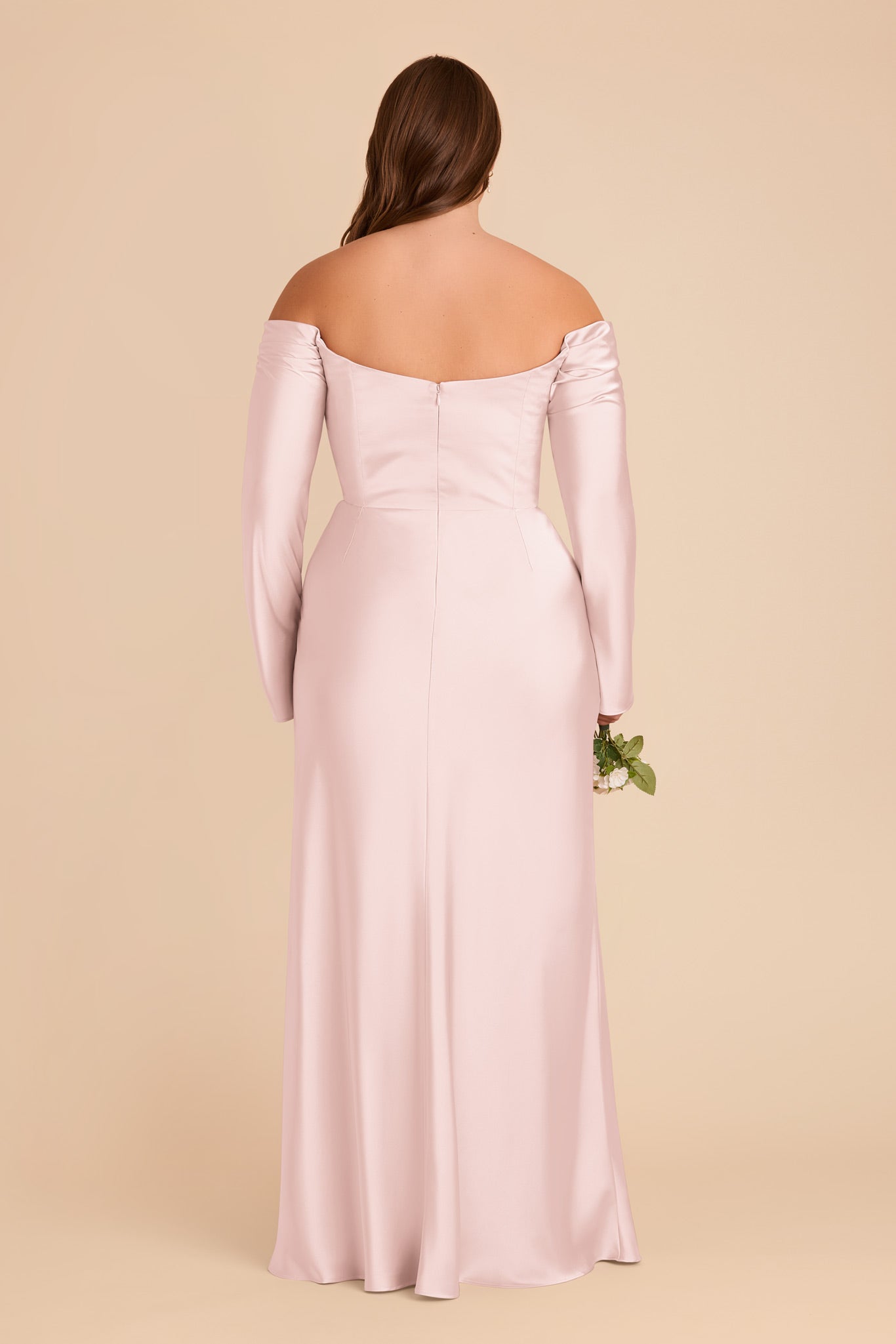 Off-the-Shoulder Bridesmaid Dress with Cowl Neck | Maya Matte Satin