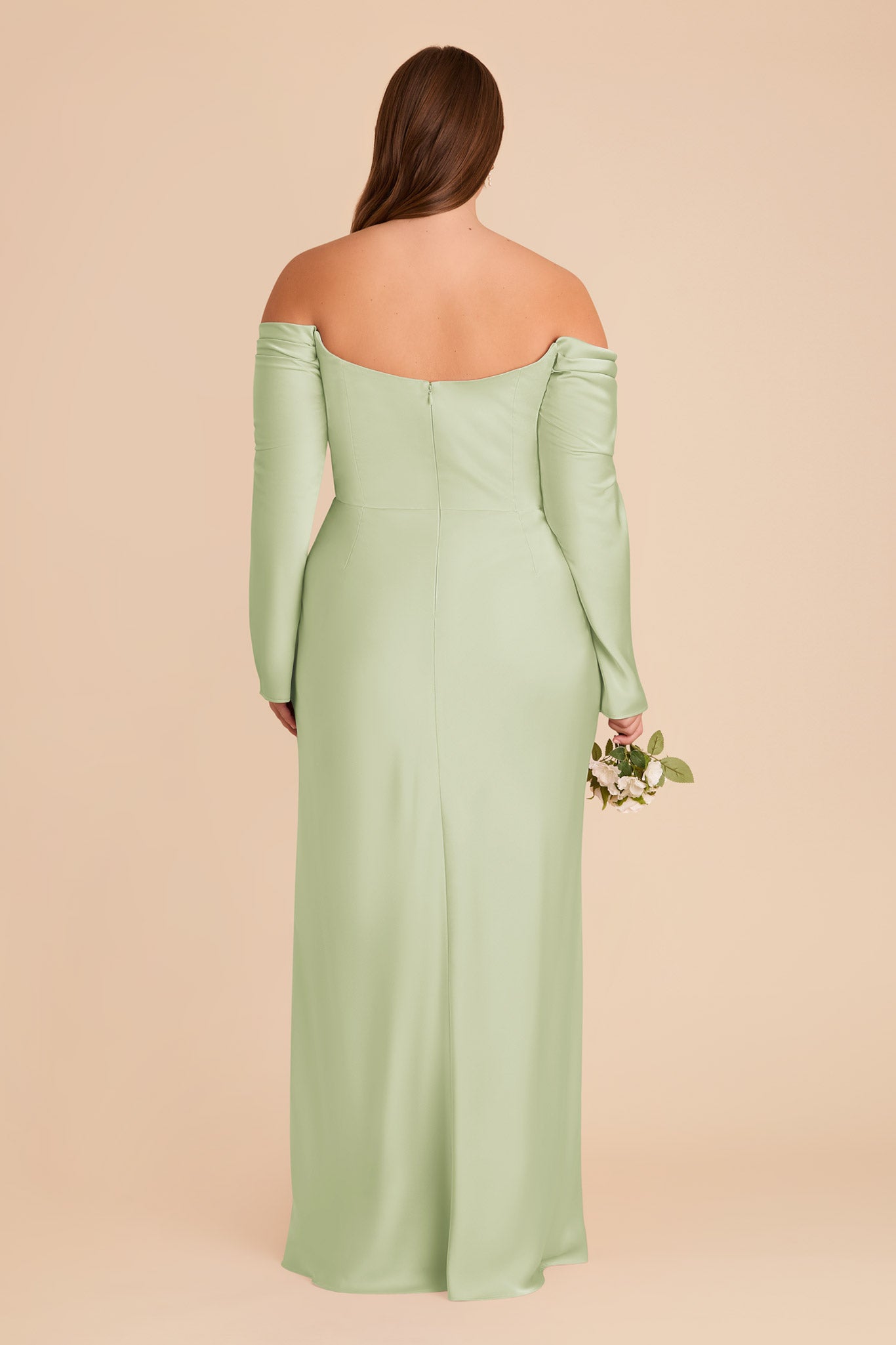 Off-the-Shoulder Bridesmaid Dress with Cowl Neck | Maya Matte Satin