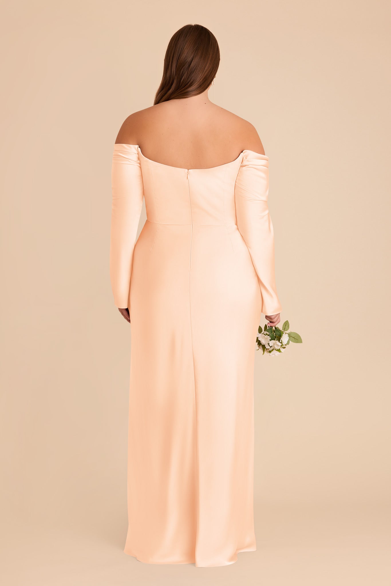 Off-the-Shoulder Bridesmaid Dress with Cowl Neck | Maya Matte Satin