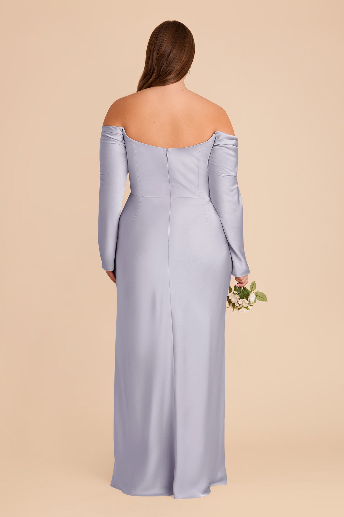 Off-the-Shoulder Bridesmaid Dress with Cowl Neck | Maya Matte Satin