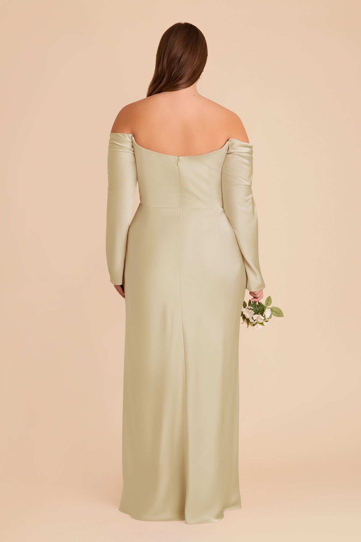 Off-the-Shoulder Bridesmaid Dress with Cowl Neck | Maya Matte Satin